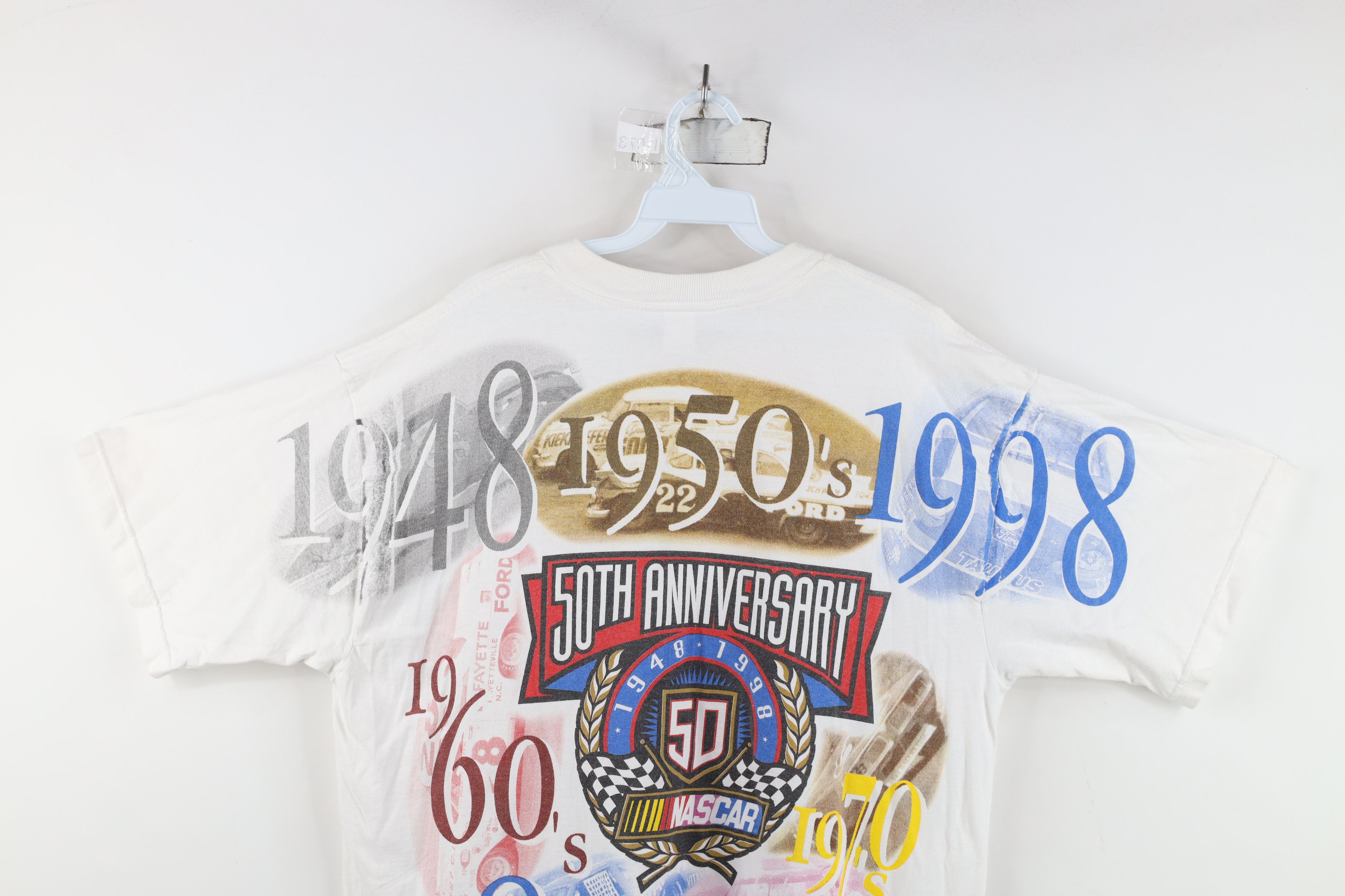 Vintage Vintage 90s NASCAR All Over Print Short Sleeve T-Shirt Size US XL / EU 56 / 4 - 14 Thumbnail