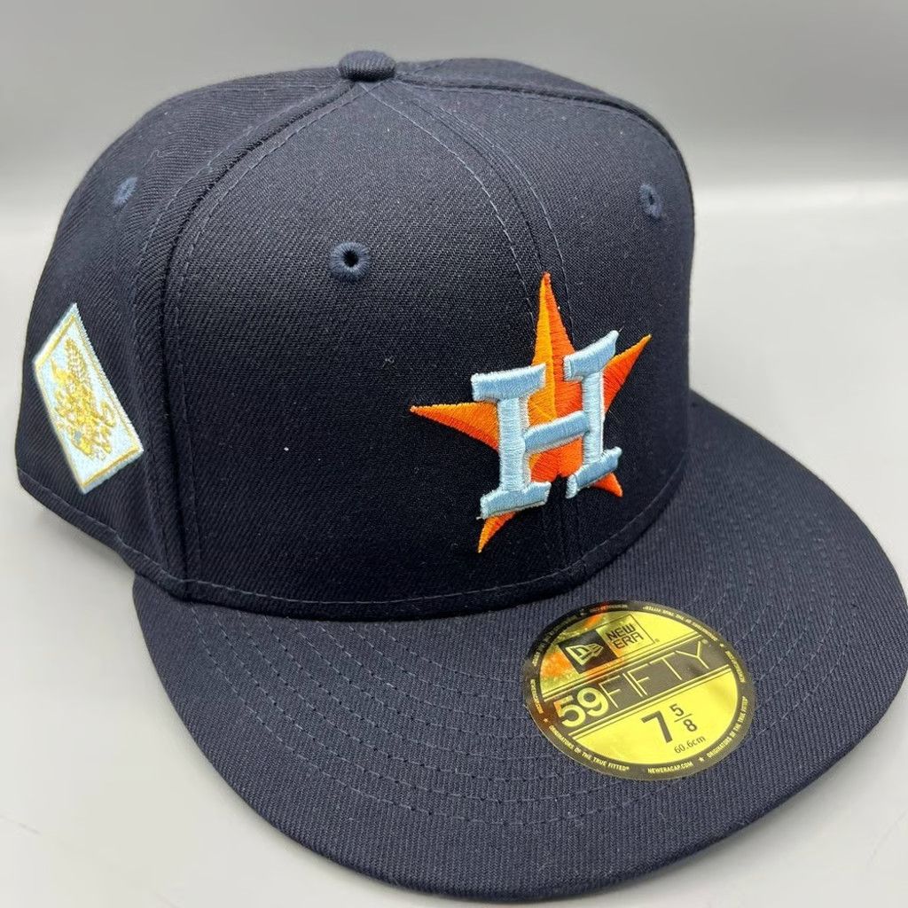 New Era Houston Astros Hat Men 7 5/8 Cloud 59Fifty New Era Fitted Size ONE SIZE - 1 Thumbnail