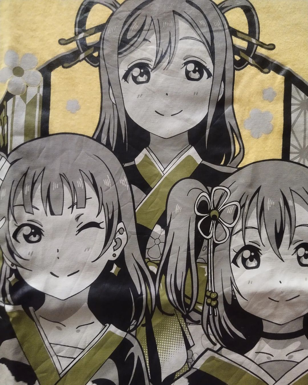Anime × Japanese Brand Love Live Sunshine! Yellow Trio Art Anime Idol Tee Banpresto Size US L / EU 52-54 / 3 - 3 Thumbnail