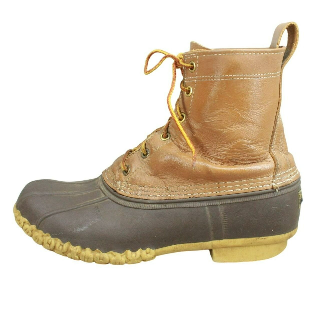 Leather LL Bean Men's Round Toe Unlined Ankle Duck Boots Size US 9 / EU 42 - 2 Thumbnail