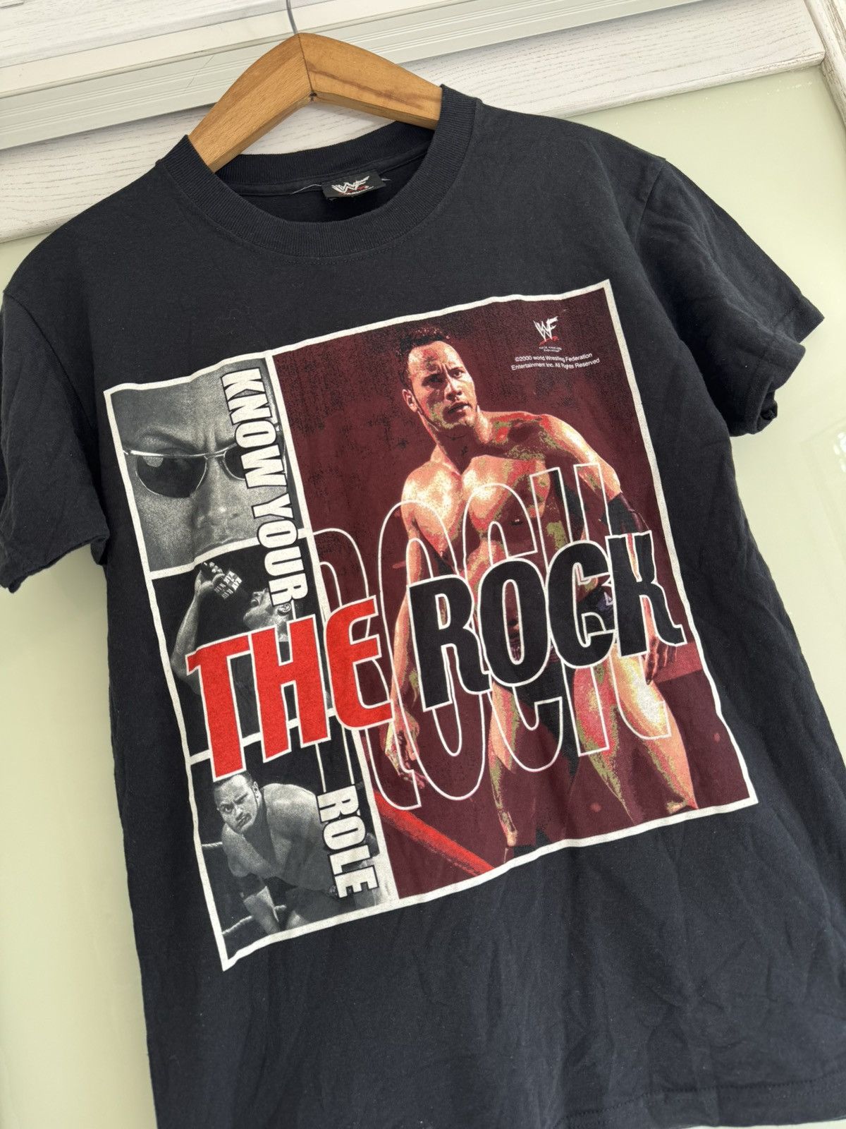 WWF Vintage WWF 2000 The Rock Promo T-shirt WWE Rare Tee Size US S / EU 44-46 / 1 - 5 Thumbnail