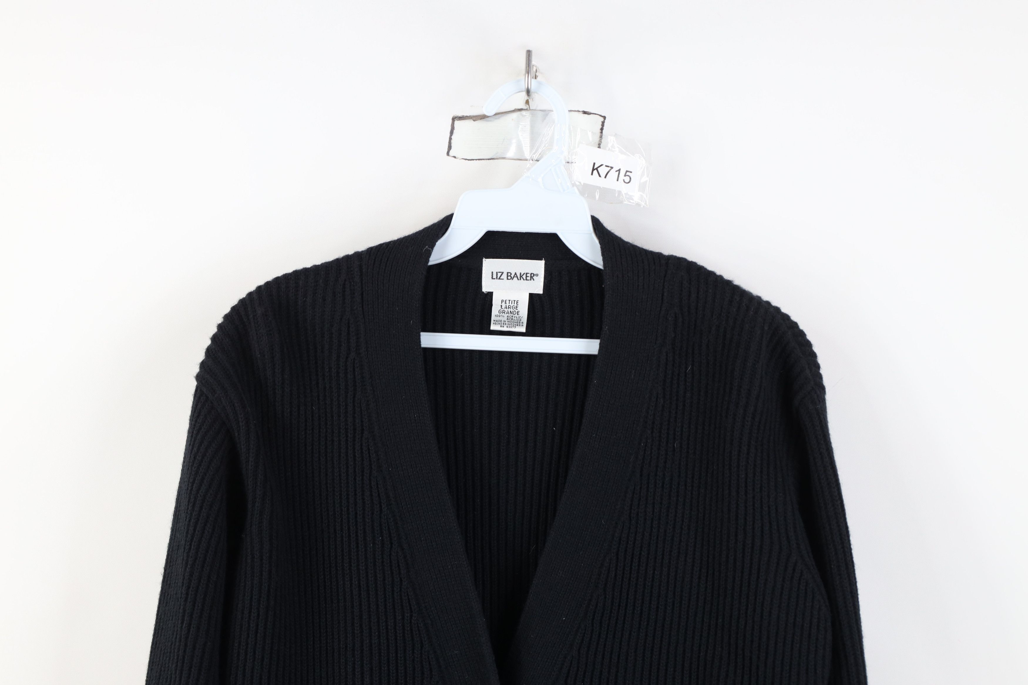 Vintage Vintage 90s Streetwear Chunky Ribbed Knit Cardigan Sweater Size L / US 10 / IT 46 - 2 Thumbnail