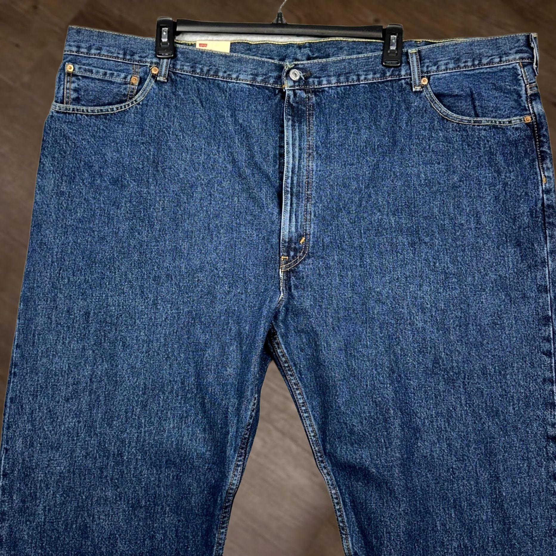 Denime VINTAGE New Levis 505 Mens 54X32 Big Tall Jeans Straight Regular Fit Blue 5 Pocket Denim Size US 38 / EU 54 - 1 Thumbnail
