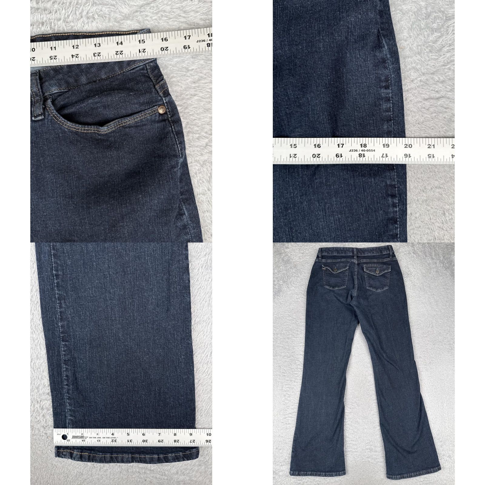 Lee Lee Slender Secret Jeans Womens 12 Blue Bootcut Mid Rise Stretch Denim 31x33 Size 34" / US 12 / IT 48 - 9 Thumbnail