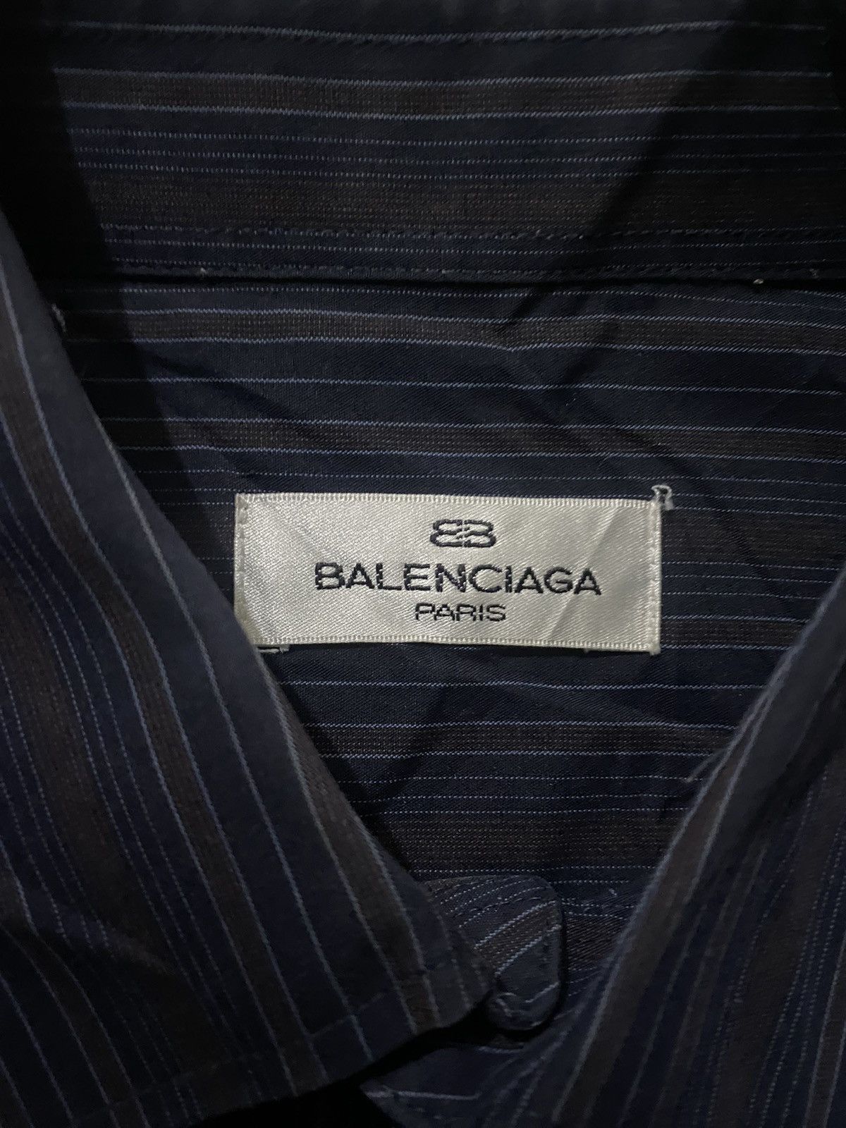 Balenciaga Vintage Balenciaga BB striped shirt Size US L / EU 52-54 / 3 - 4 Thumbnail
