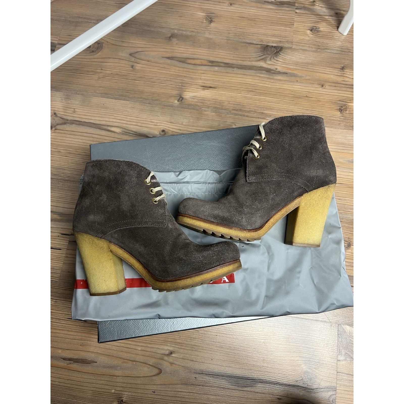 Prada Prada Logo Ankle Boots Booties Shoes Womens Size 38 EU 7.5 U Size US 7.5 / IT 37.5 - 6 Thumbnail