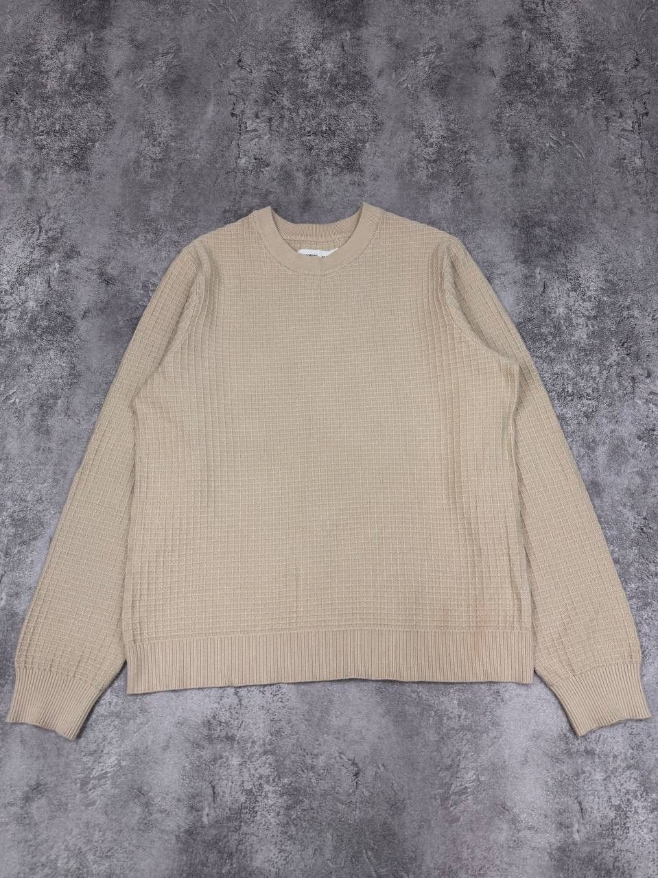Samsoe Samsoe Samsøe Samsøe Men Cotton Knit Sweater Beige Crew Neck Size S Size US M / EU 48-50 / 2 - 1 Thumbnail