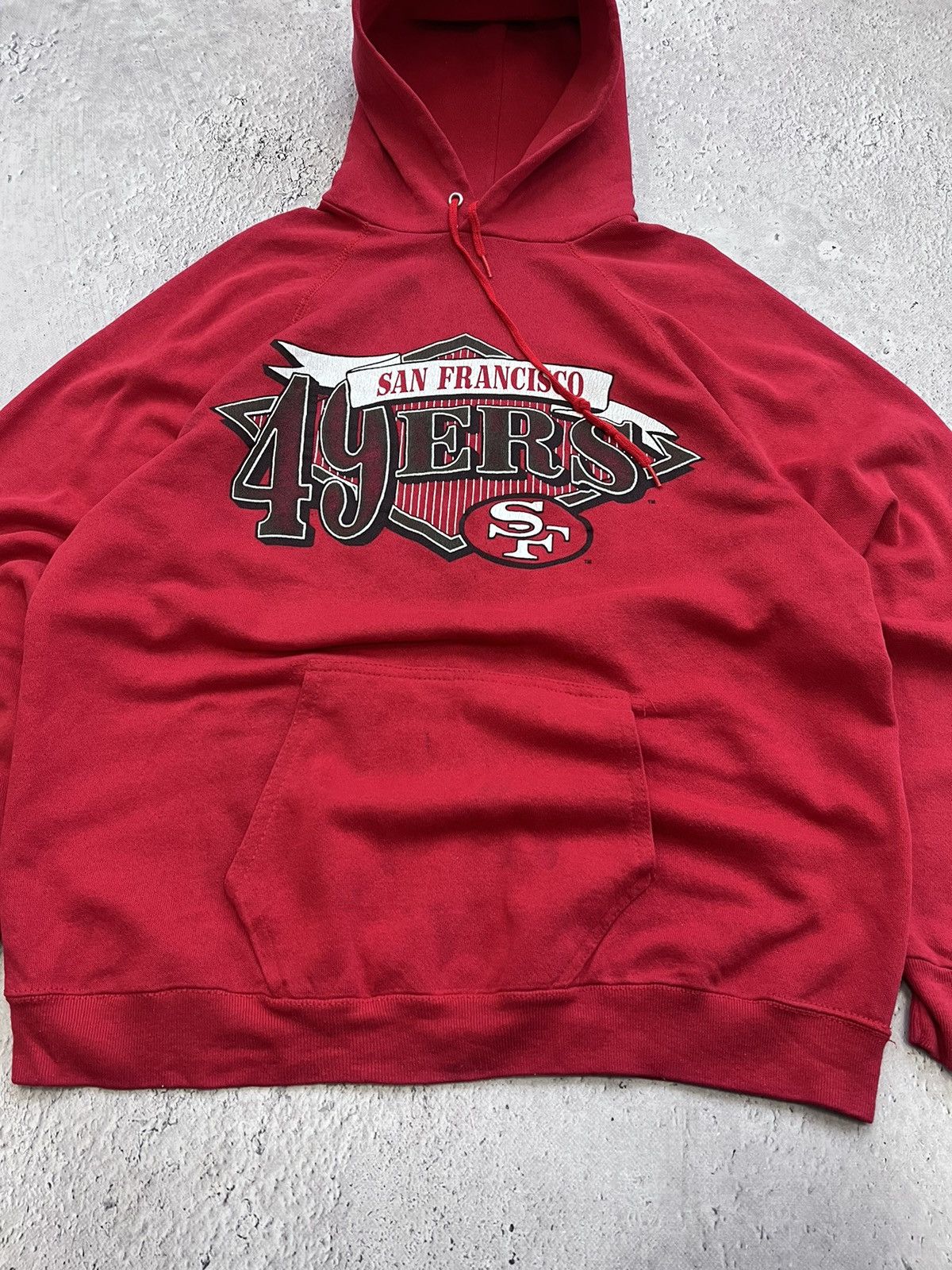NFL × Vintage Vintage 90's Red San Francisco 49ers Sports Hoodie Size XL Size US XL / EU 56 / 4 - 6 Thumbnail