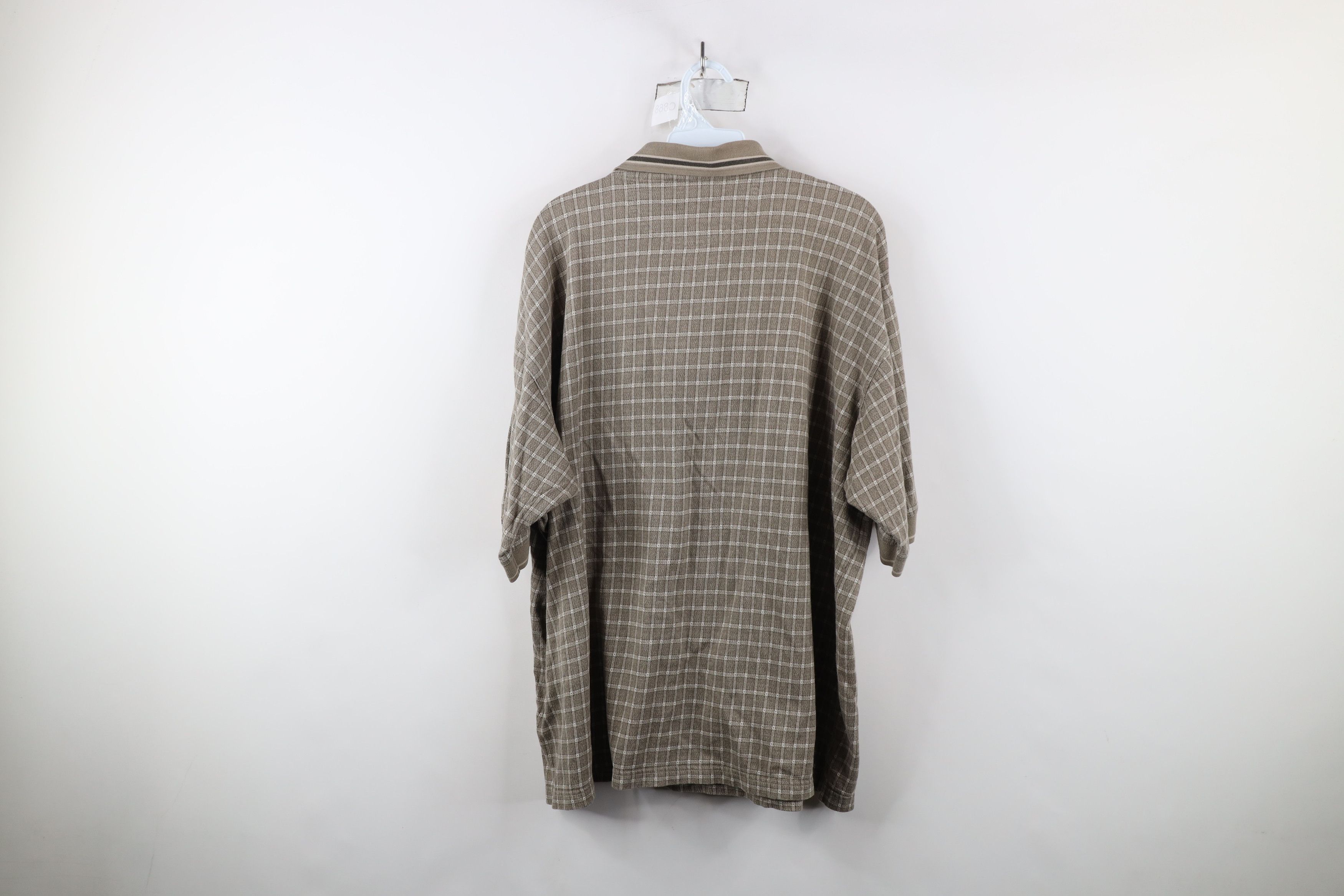 Vintage Vintage 90s Streetwear Checkered Knit Collared Polo Shirt Size US XXL / EU 58 / 5 - 10 Thumbnail