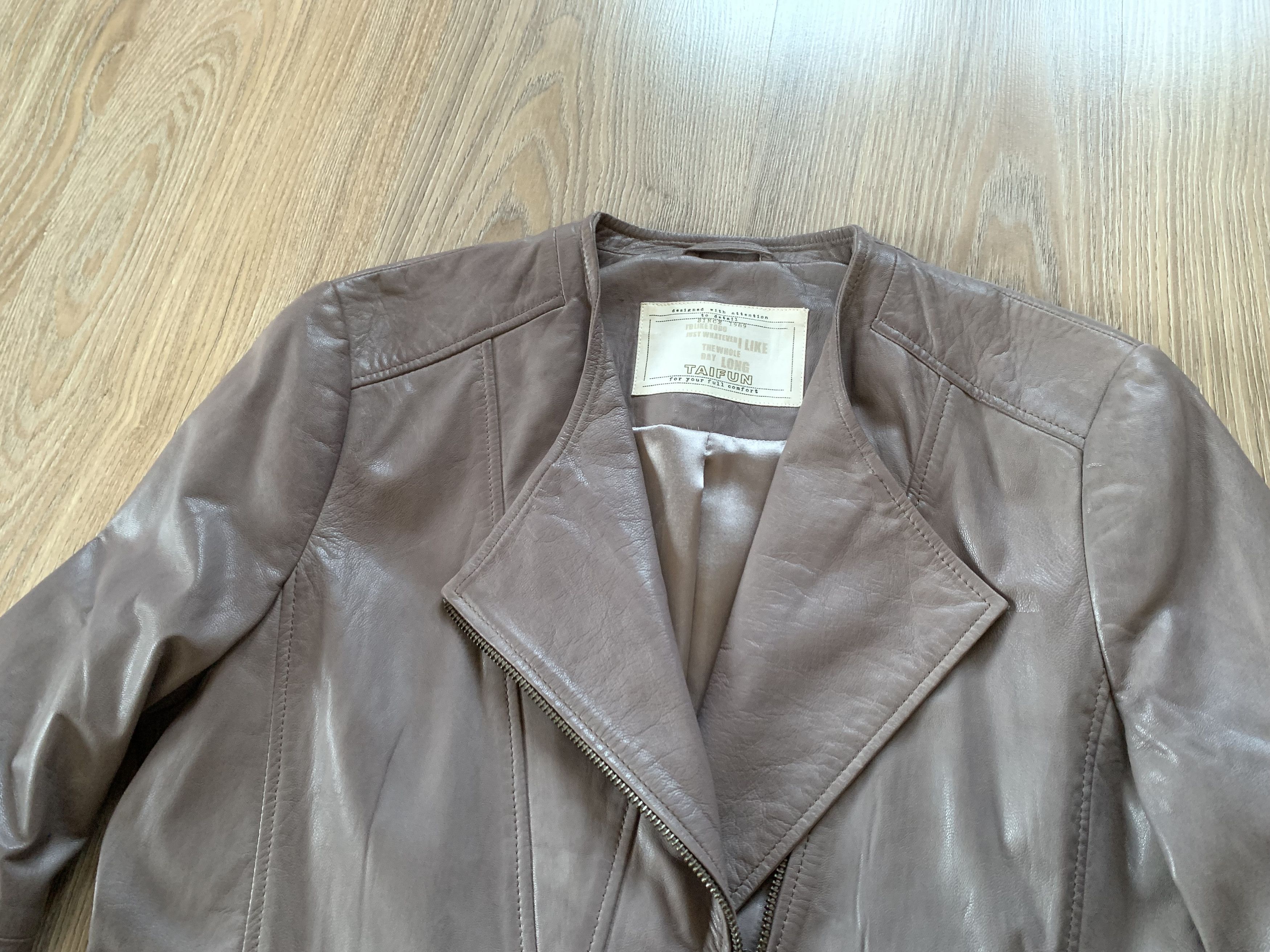 Other Taifun Women's Asymmetrical Soft Leather Biker Jacket Size M / US 6-8 / IT 42-44 - 6 Thumbnail