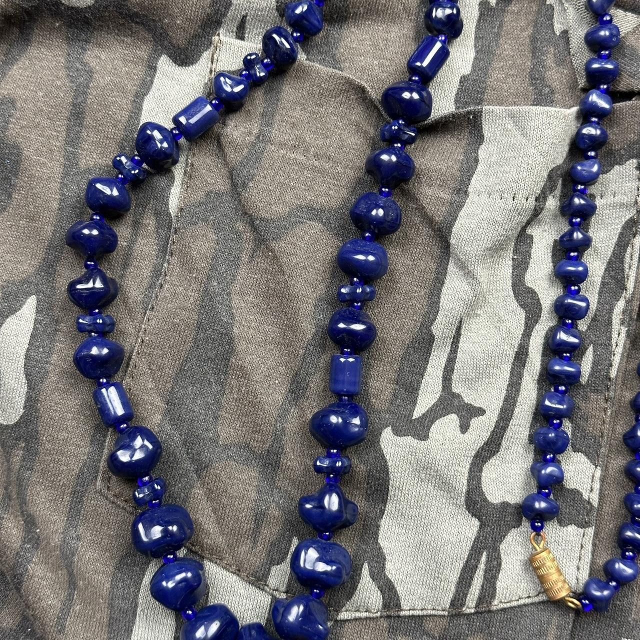 Jewelry Long Blue Chunky Beaded Necklace Size ONE SIZE - 5 Thumbnail