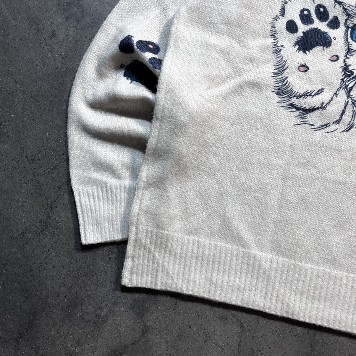 Japanese Brand Vintage Y2K 00s Big Logo Cat Print Knit Sweater Avant Garde Size US L / EU 52-54 / 3 - 12 Thumbnail