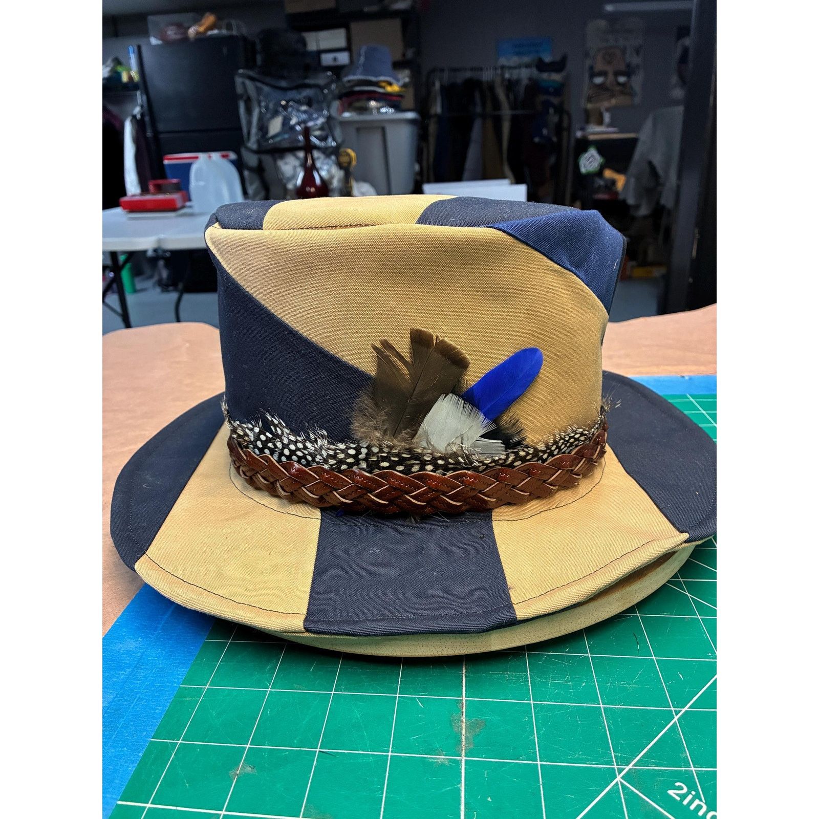 Other The Showman — Reclaimed Canvas Top Hat, Braided Leather Band Size ONE SIZE - 11 Thumbnail