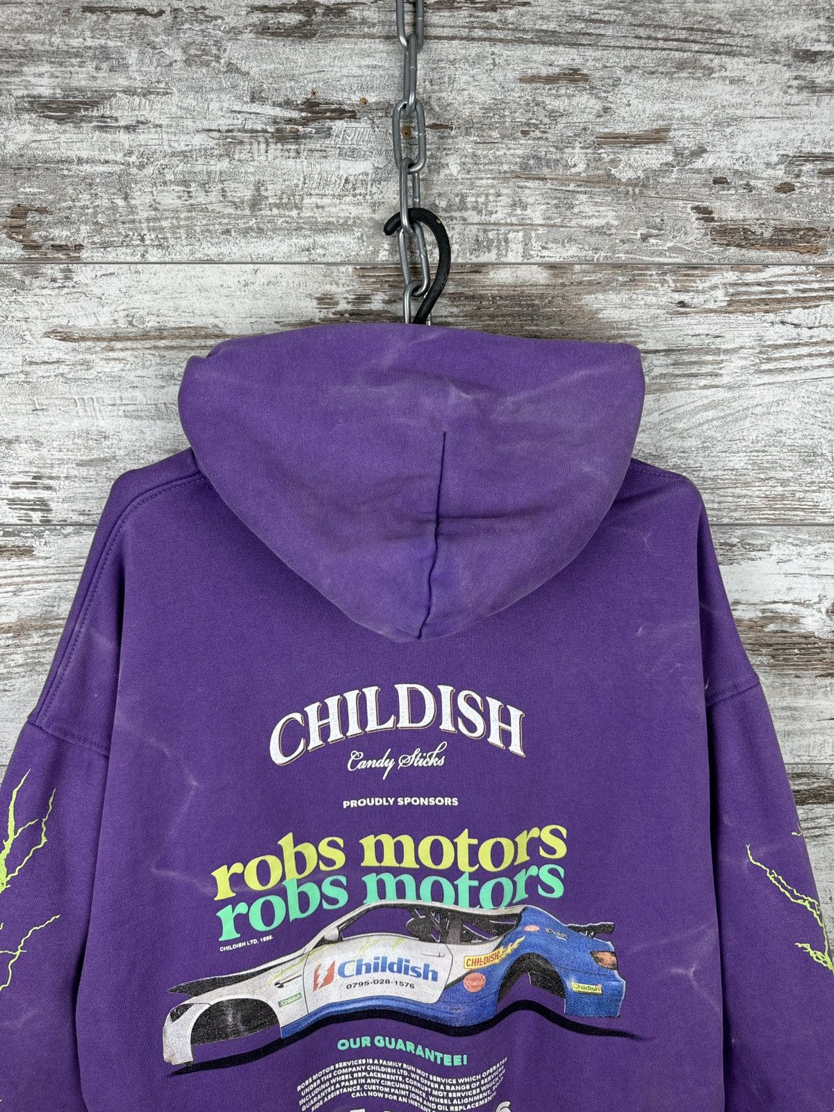 Designer Childish Robs Motors 90s Purple Hoodie Big Logo Y2K Racing Size US M / EU 48-50 / 2 - 12 Thumbnail