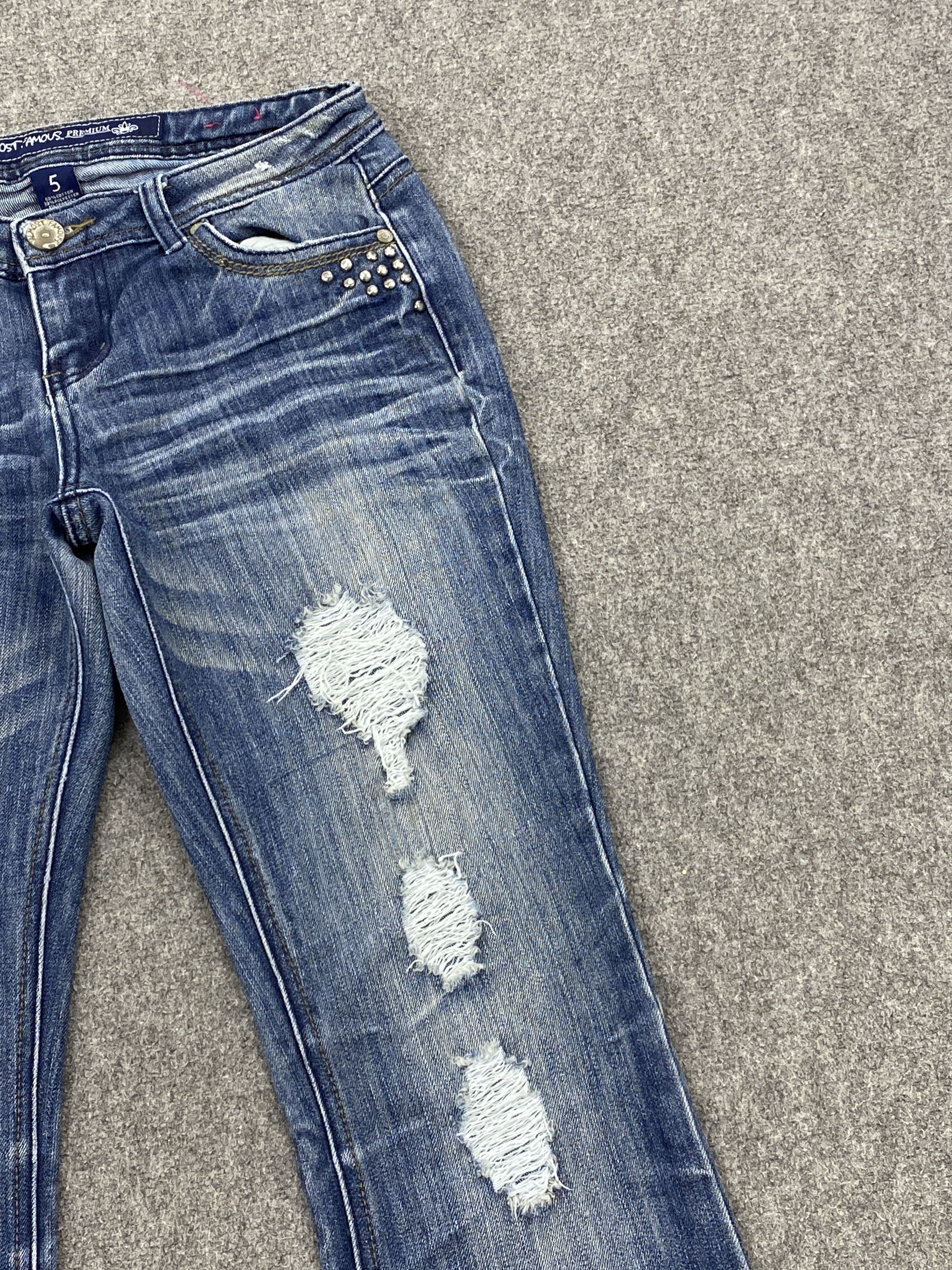 Almost Famous Vintage Almost Famous Distressed Bootcut Jeans DP2641 Size US 29 - 6 Thumbnail