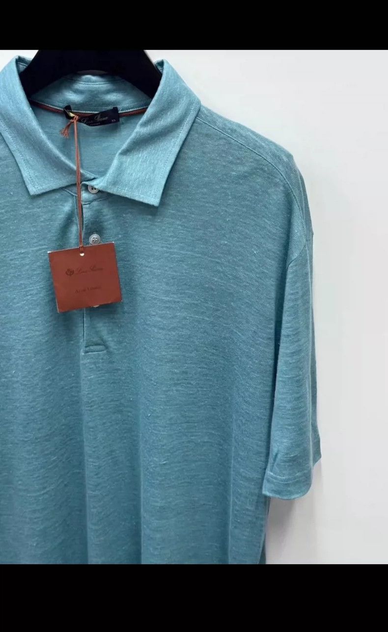 Loro Piana Loro Piana Solid short-sleeved Polo shirt Size US XL / EU 56 / 4 - 2 Thumbnail