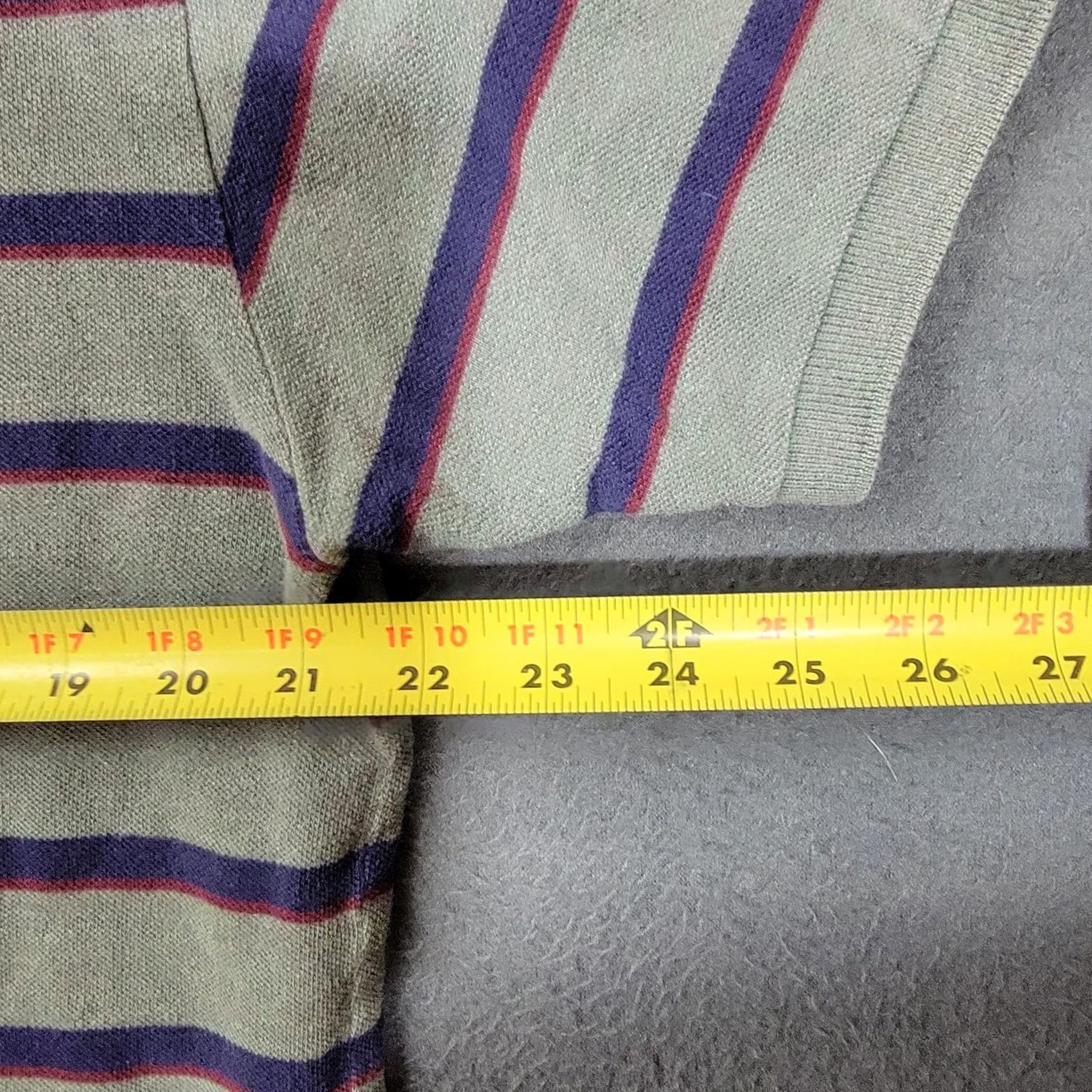 Polo Ralph Lauren Polo Ralph Lauren Short Sleeve Polo Shirt Men's Large Grey Striped Size US L / EU 52-54 / 3 - 6 Thumbnail