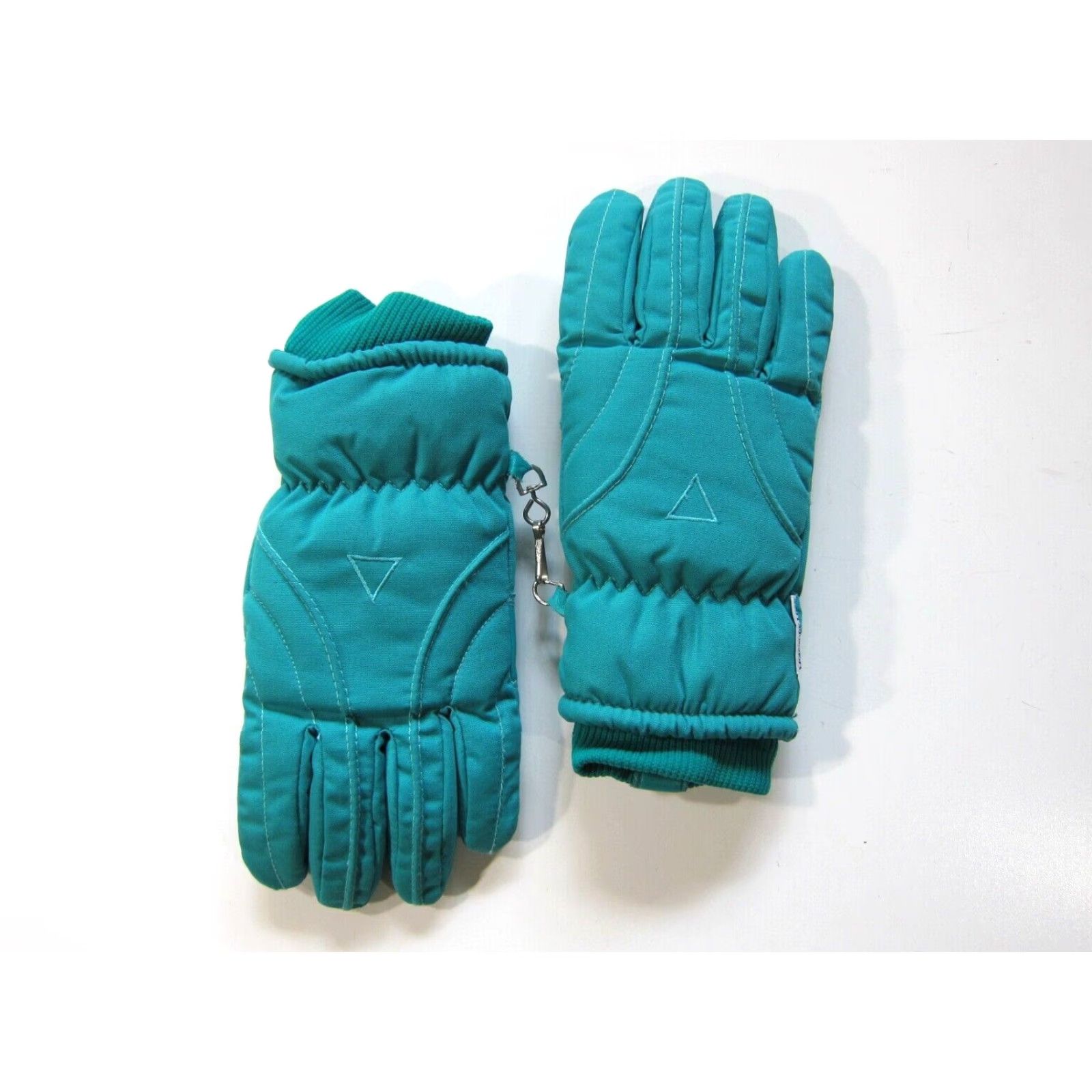 Vintage VINTAGE Saranac Glove Snow Ski Leather Green Small Moisture Lock Teal Turquoise Snow Glove Women? Size ONE SIZE - 8 Thumbnail