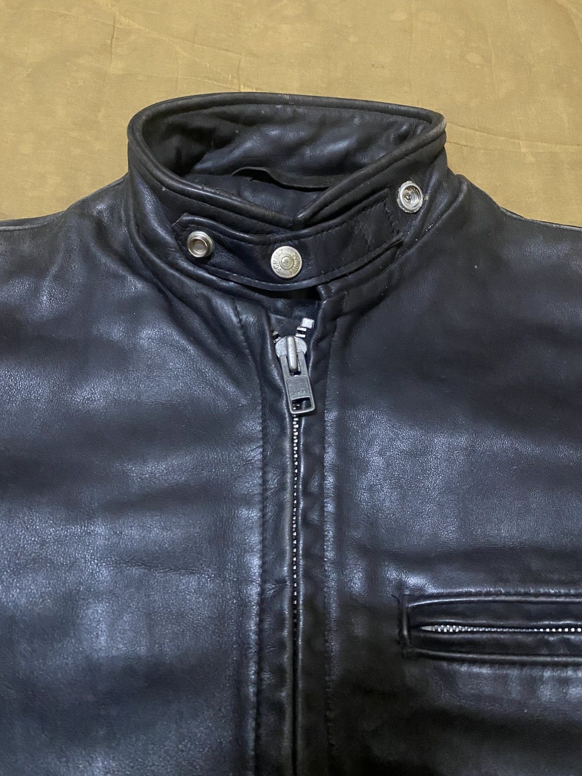 Schott Vintage 80s Schott Cafe Racer Bikers Style Leather Jacket Size US S / EU 44-46 / 1 - 6 Thumbnail