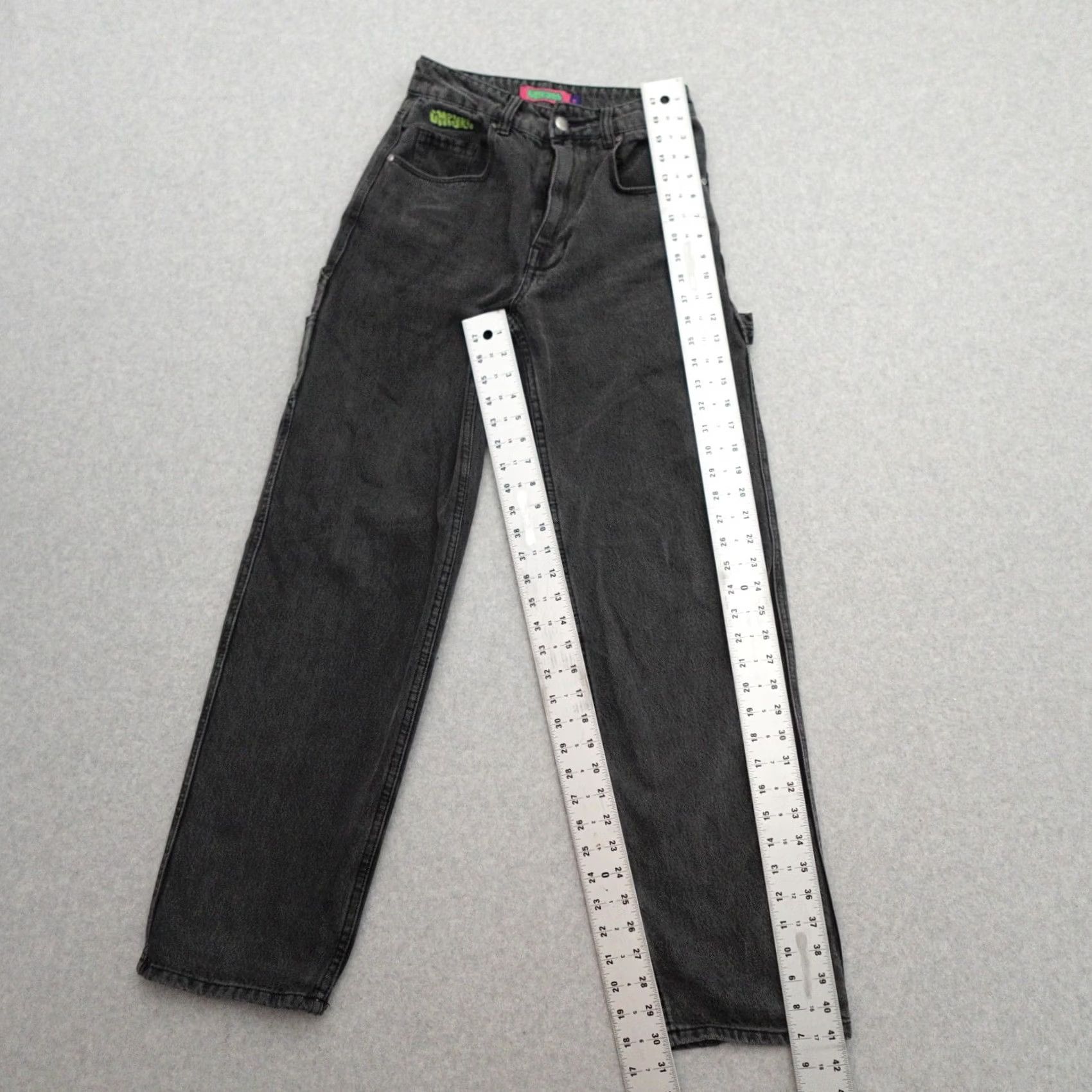 Empyre EMPYRE Jeans Womens 0 Tori Denim Skater Carpenter Baggy 0x30 Faded Charcoal Size 25" / US 0 / IT 36 - 3 Thumbnail