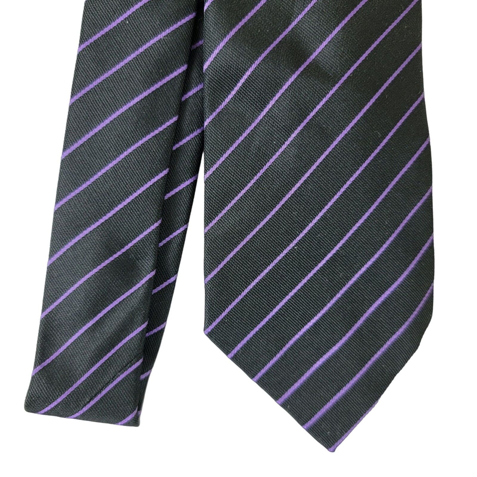 Ralph Lauren Ralph Lauren Purple Label Silk Repp Knit 3" Slim Neck Tie Size ONE SIZE - 2 Thumbnail