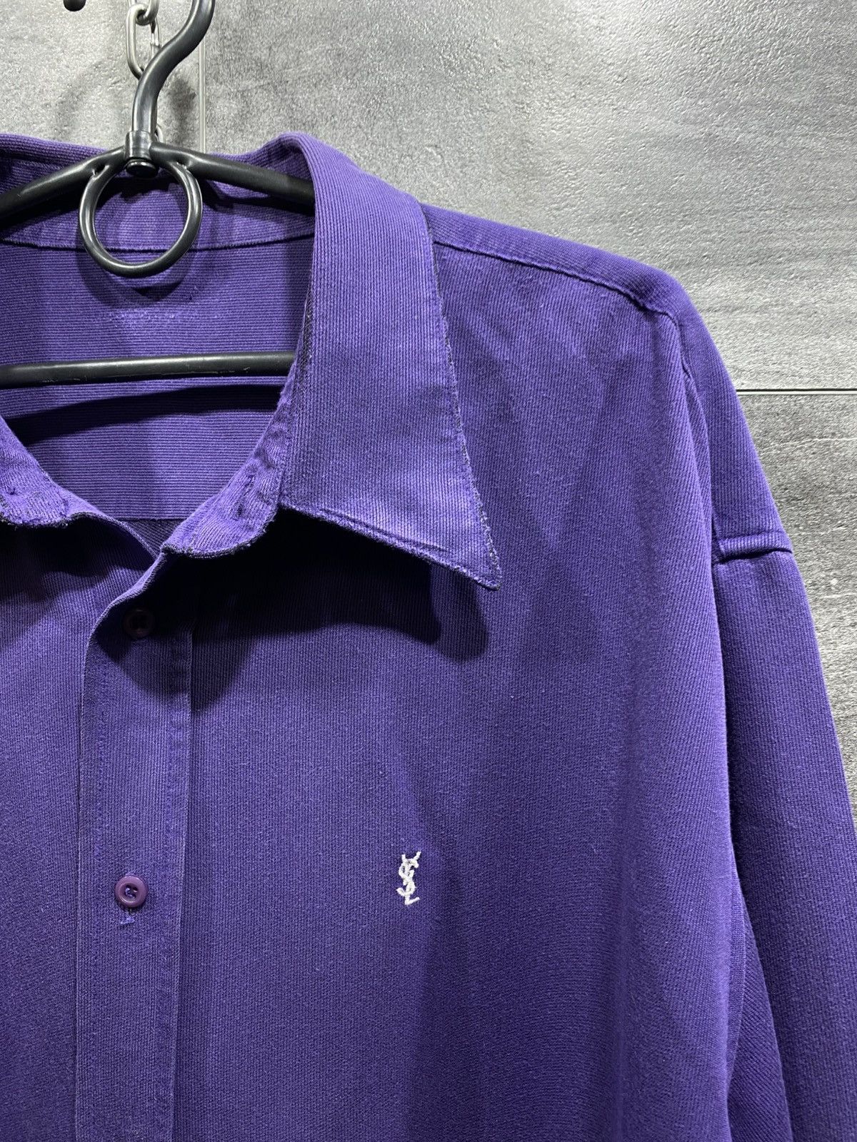 Yves Saint Laurent Vintage Yves Saint Laurent YSL Purple Button Up Shirt Size US XXL / EU 58 / 5 - 2 Thumbnail