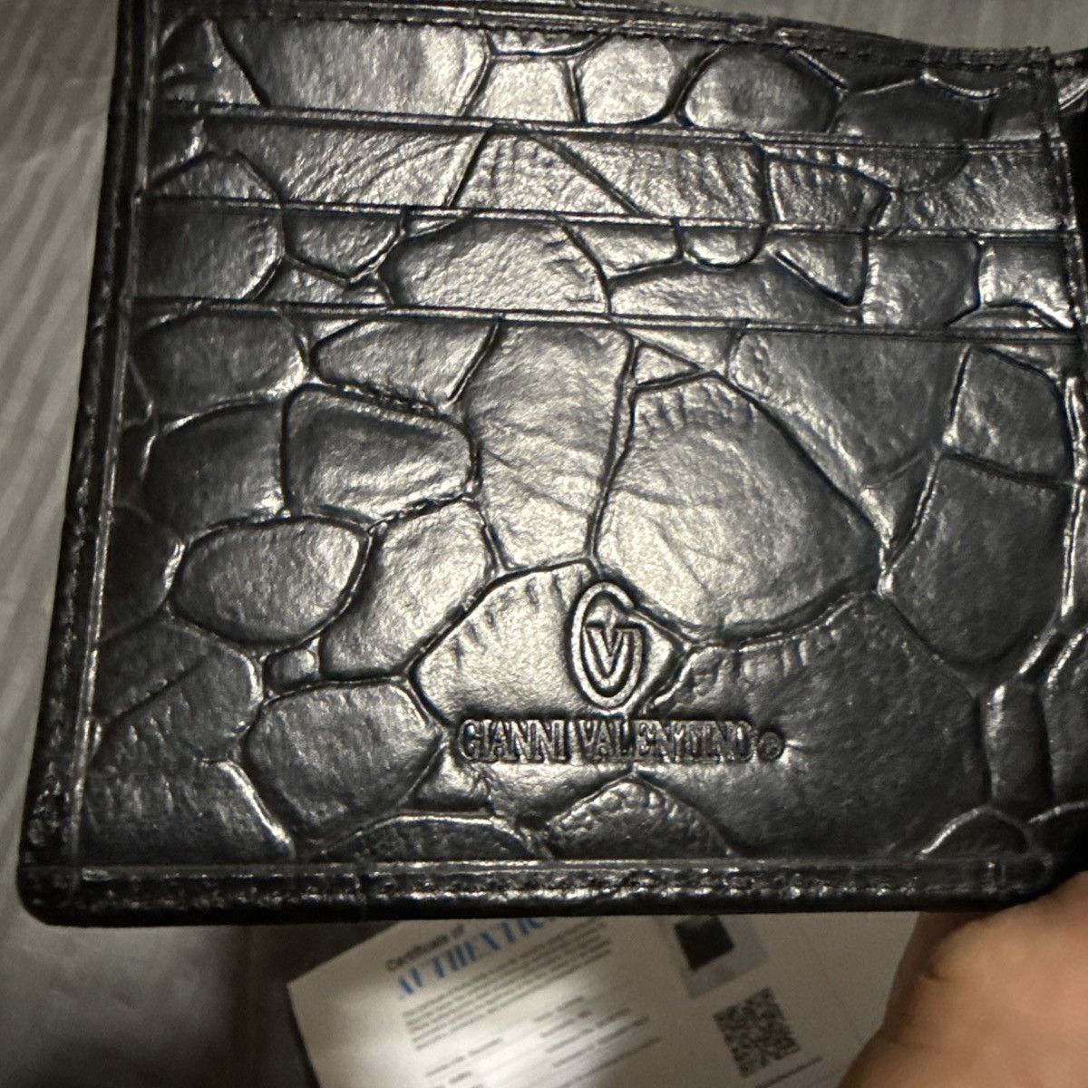 Valentino Valentino Black Gator Print Size ONE SIZE - 12 Thumbnail