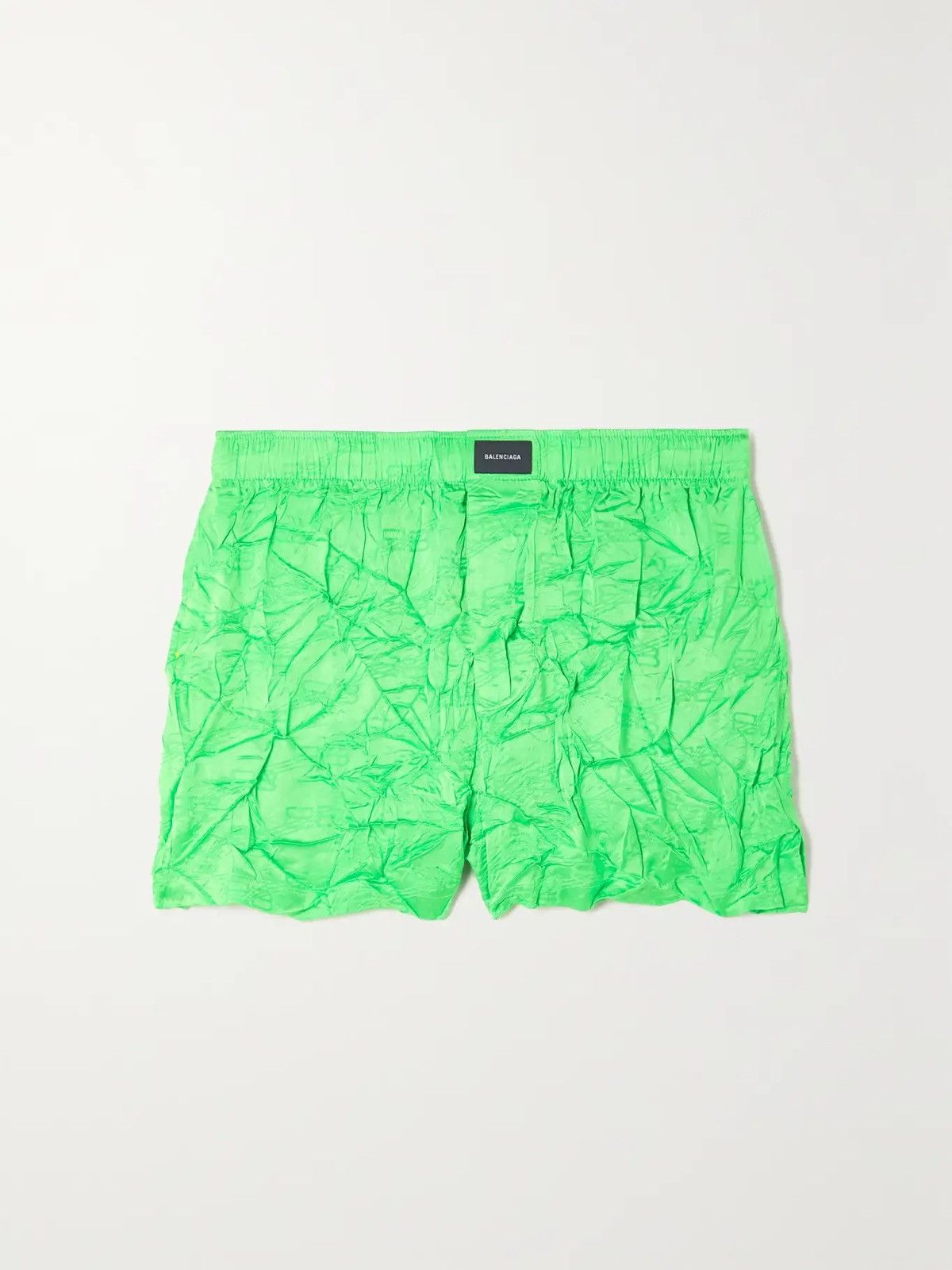 image of Balenciaga Crinkled Silk Shorts, Men's (Size 30)