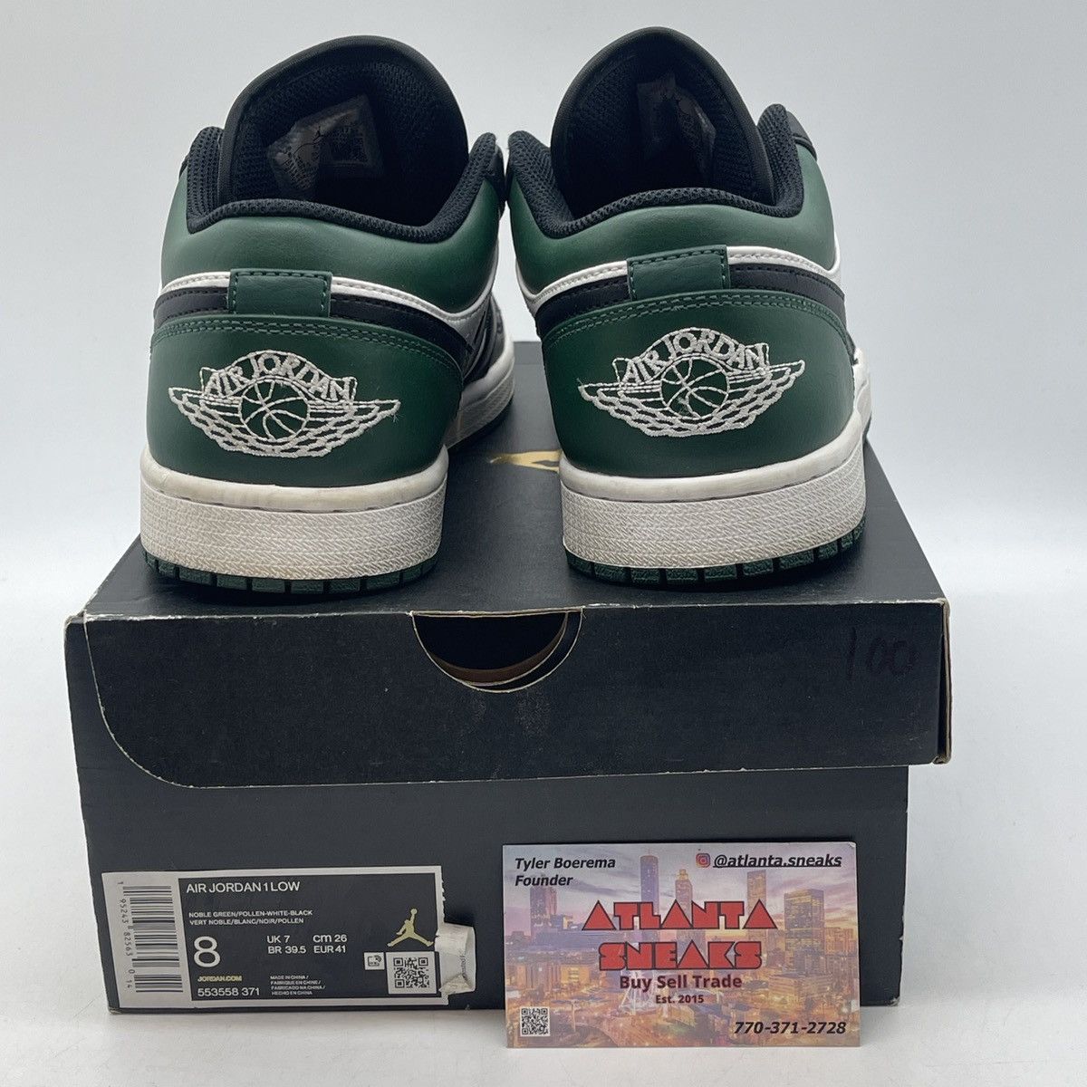 Jordan Brand Air Jordan 1 low green toe Size US 8 / EU 41 - 3 Thumbnail