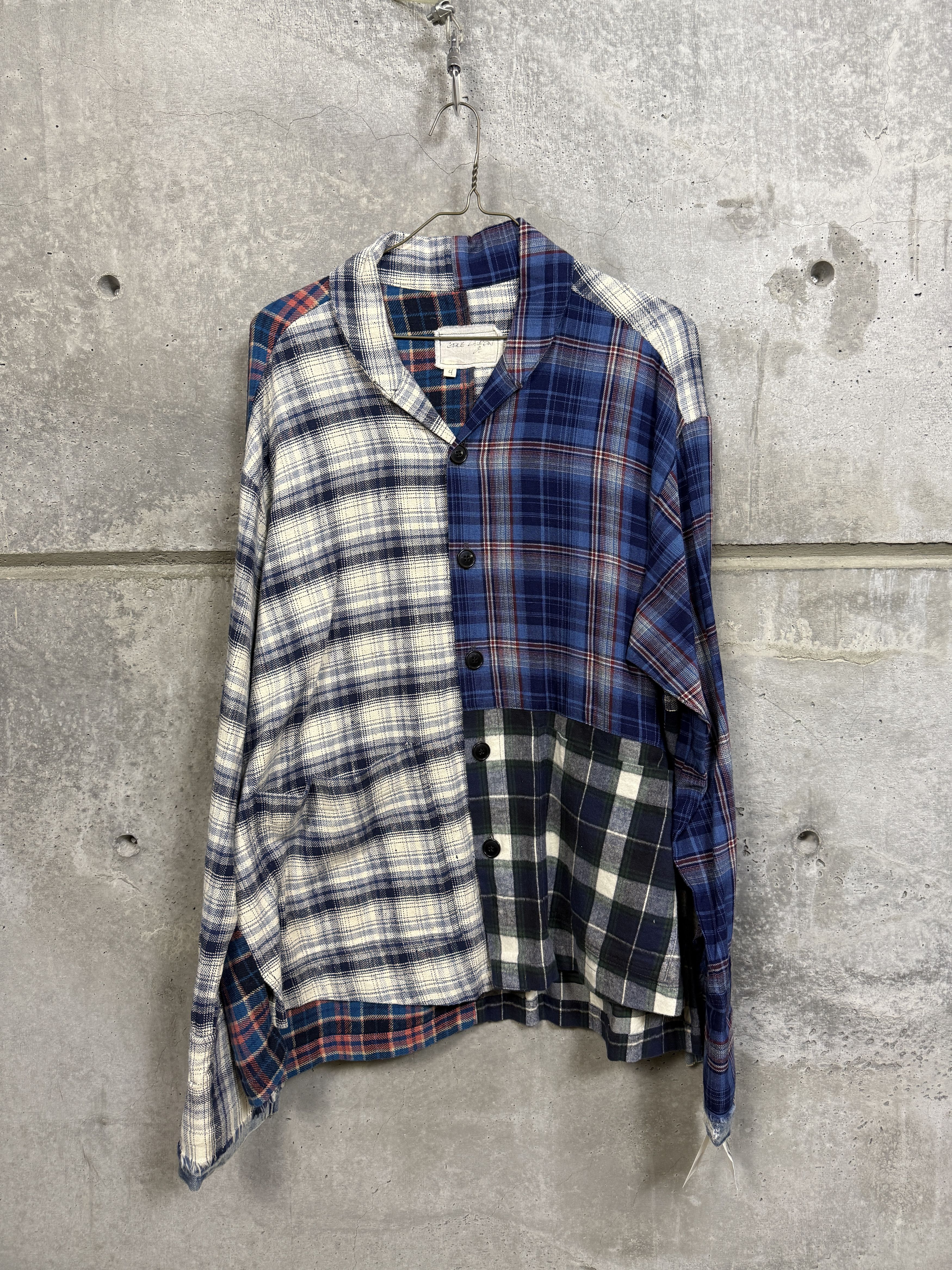 Greg Lauren $1050 Greg Lauren Mixed Plaid Shawl Collar Boxy Jacket Size US XL / EU 56 / 4 - 6 Thumbnail
