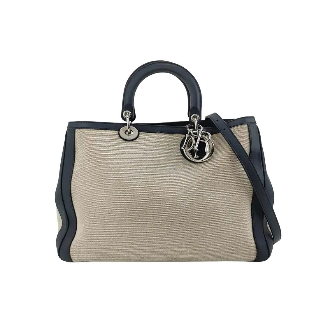 Dior DIOR Diorissimo beige fabric shoulder bag Size ONE SIZE - 1 Thumbnail
