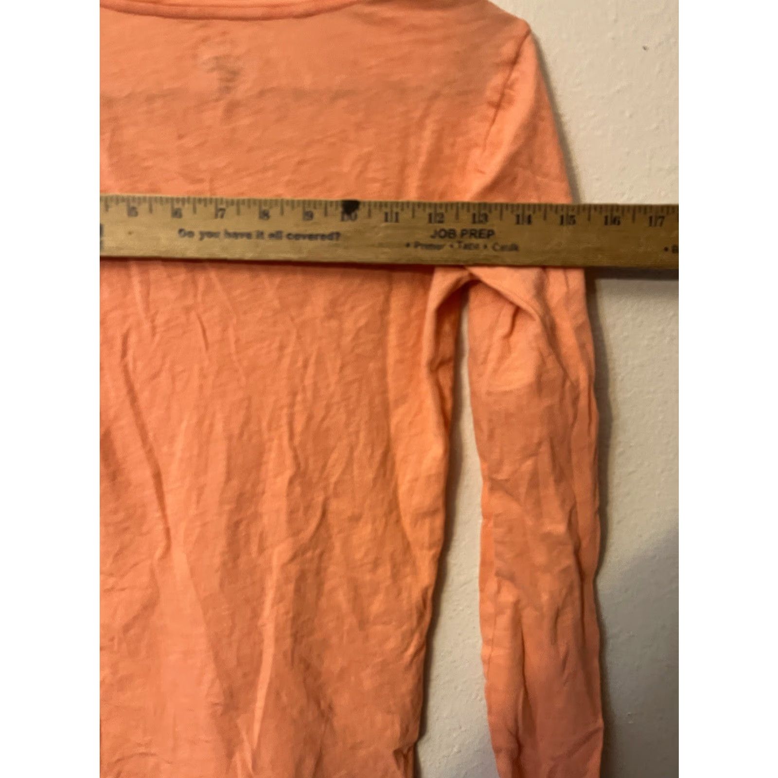 J.Crew J.Crew T-Shirt Long Sleeve V-Neck Slub Cotton Featherweight XXS Orange Womens Size XXS / US 00 / IT 34 - 4 Thumbnail