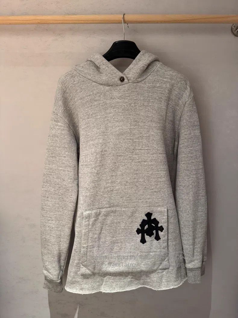 Chrome Hearts CHROME HEARTS Gray Leather Thirty Cross Silver Buckle Hood Size US S / EU 44-46 / 1 - 1 Thumbnail