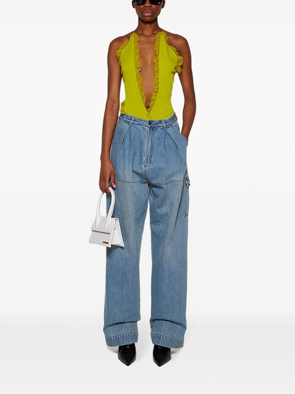 Christopher Esber o1mle1224 Carina Interlinked Bodysuit in Lemon Yellow Size XS / US 0-2 / IT 36-38 - 2 Thumbnail