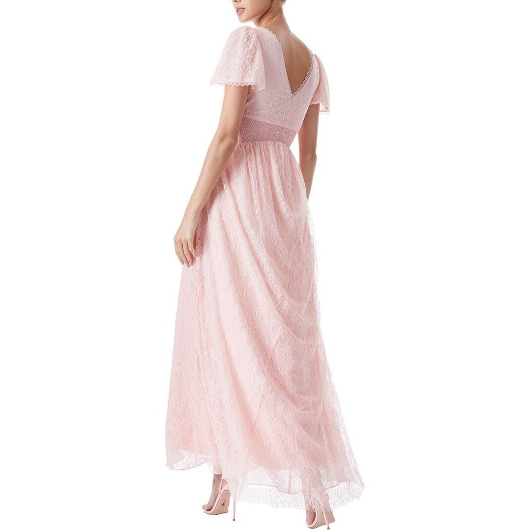 Alice + Olivia Alice + Olivia Charlsie Smocked Lace Maxi Dress Pink size 4 Size S / US 4 / IT 40 - 5 Thumbnail