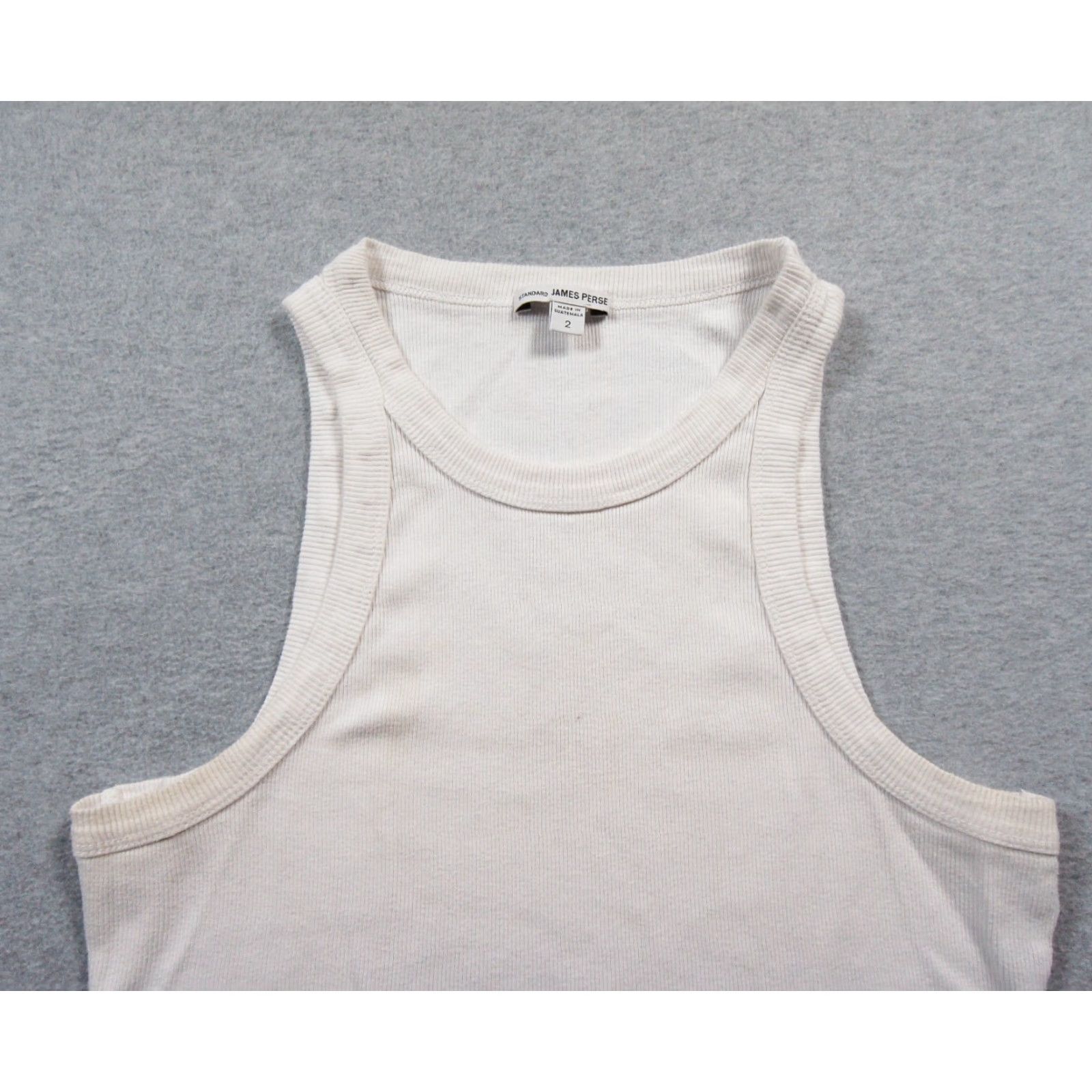 James Perse James Perse Shirt Womens Adult 2 White Tank Top Ribbed Basic Sleeveless Casual Size XS / US 0-2 / IT 36-38 - 2 Thumbnail