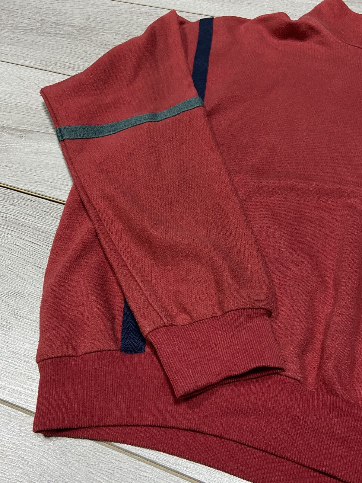 Adidas Adidas West Germany cropped stripe buttons turtle sweatshirt Size US M / EU 48-50 / 2 - 13 Thumbnail