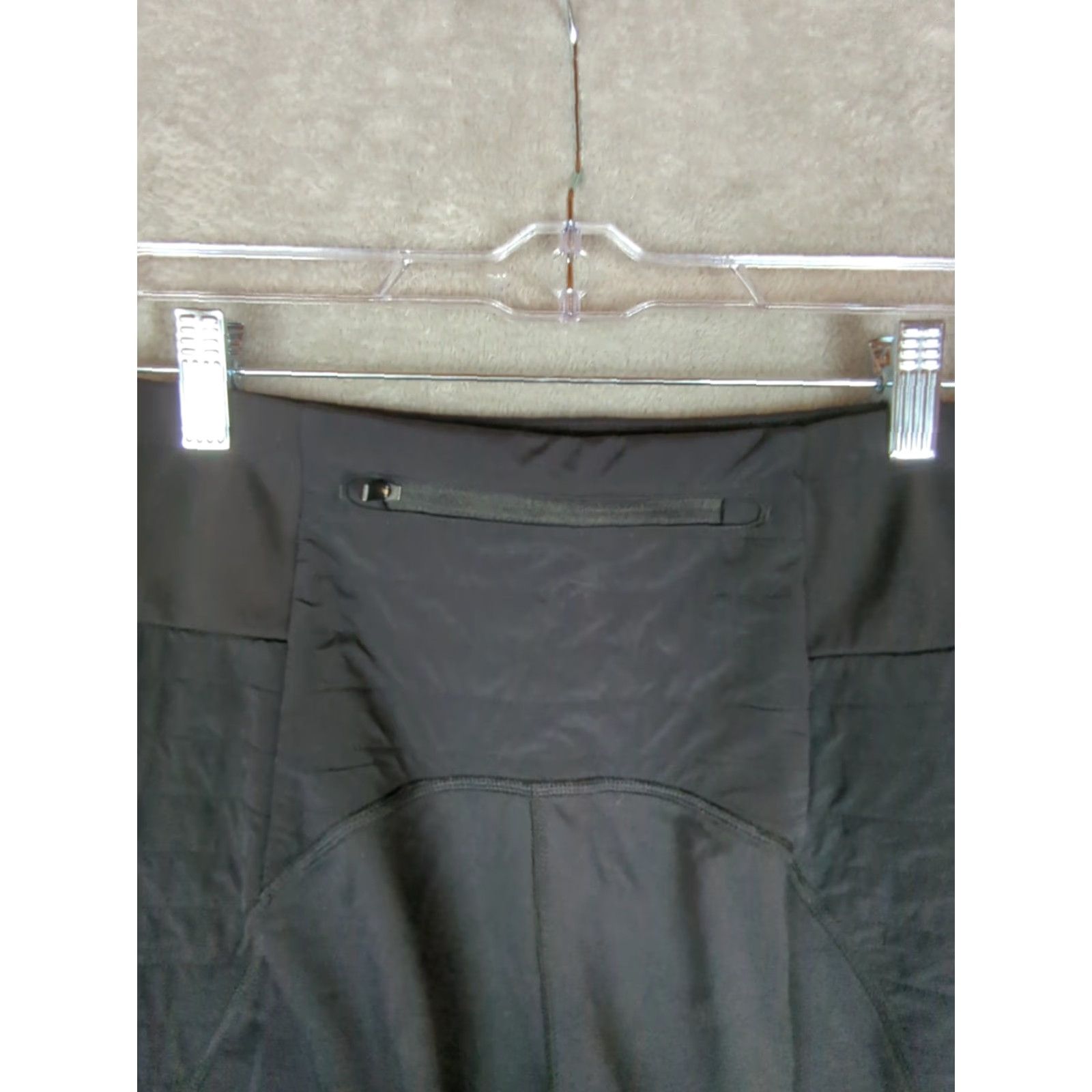 Athleta Athleta Women's M Peak Hybrid Fleece Tight Pants Black Pull On Inseam Zip Pocket Elastic Waist Size 32" / US 10 / IT 46 - 5 Thumbnail