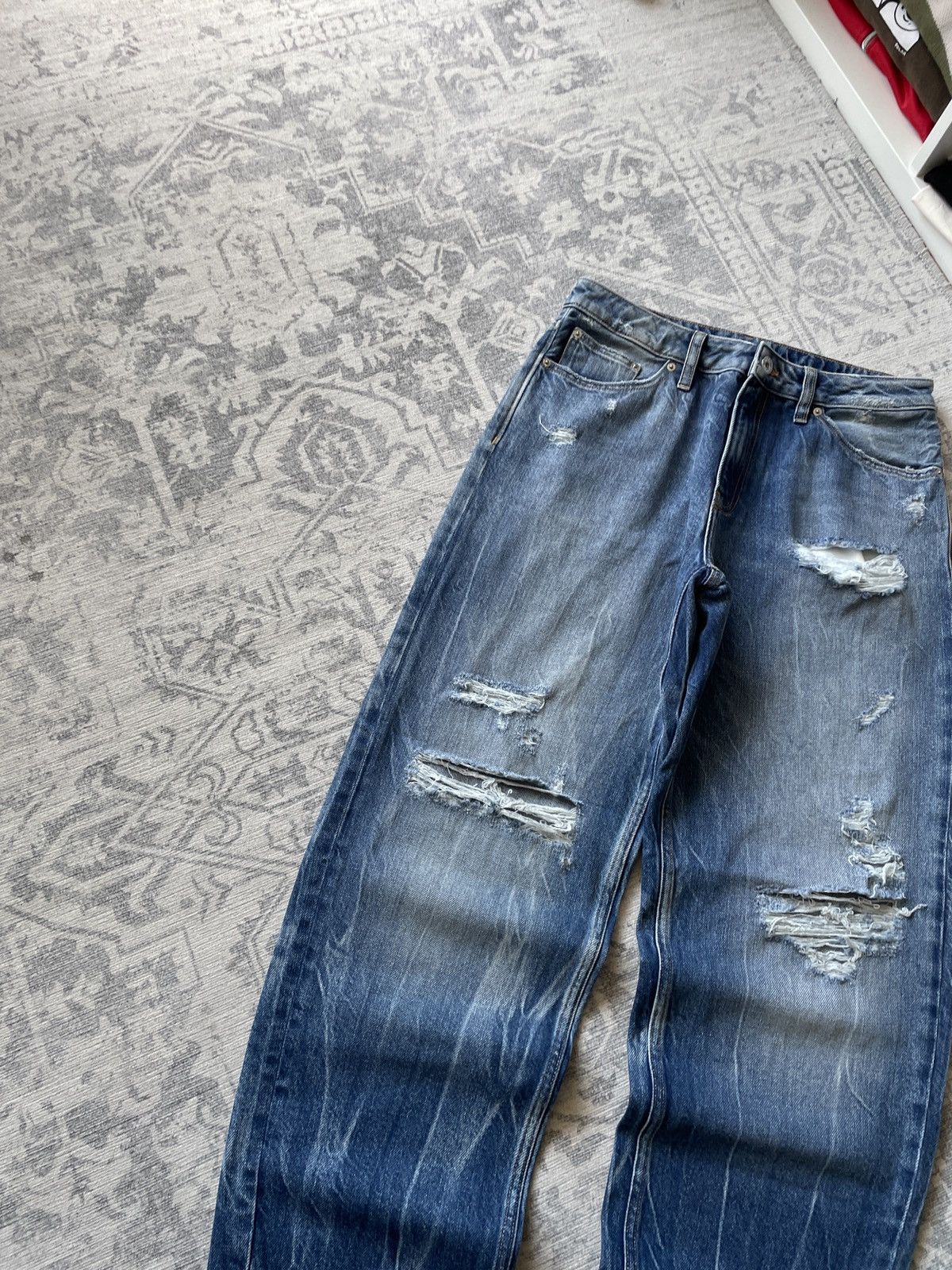 Vintage Vintage Baggy Jeans Faded Mud Washed Avant Garde Japanese Size US 32 / EU 48 - 3 Thumbnail