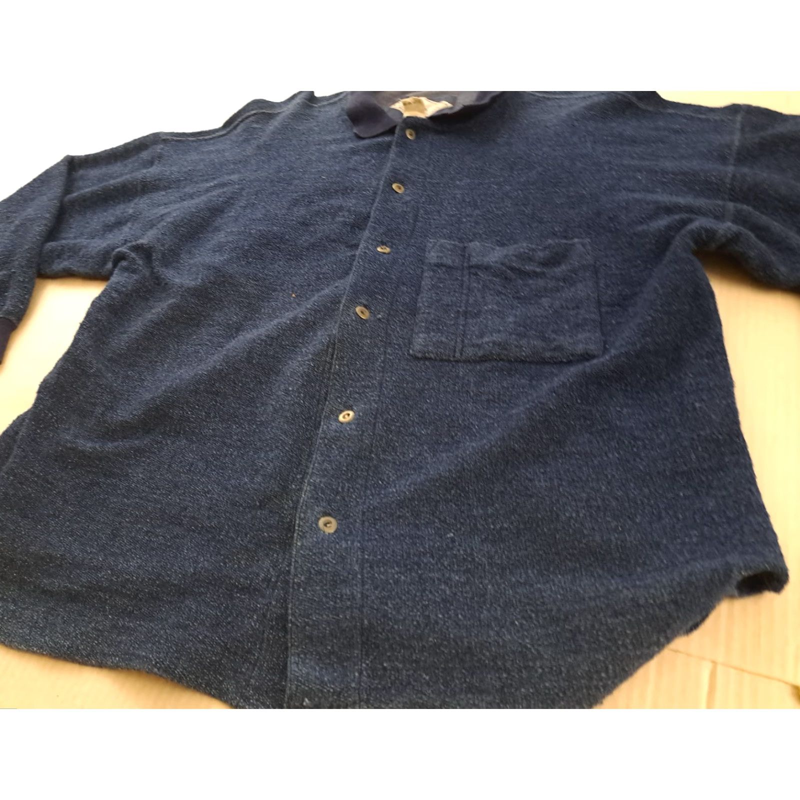 Vintage VINTAGE Authentic sportswear Button-Up Shirt XL Blue Denim Cotton Size US XL / EU 56 / 4 - 4 Thumbnail