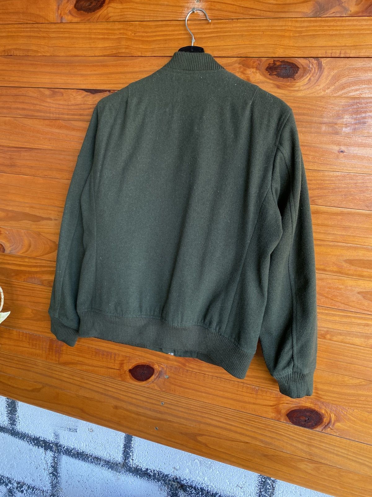 RAGEBLUE RAGEBLUE Olive Green Bomber Jacket Australian Merino Wool Size US S / EU 44-46 / 1 - 10 Thumbnail