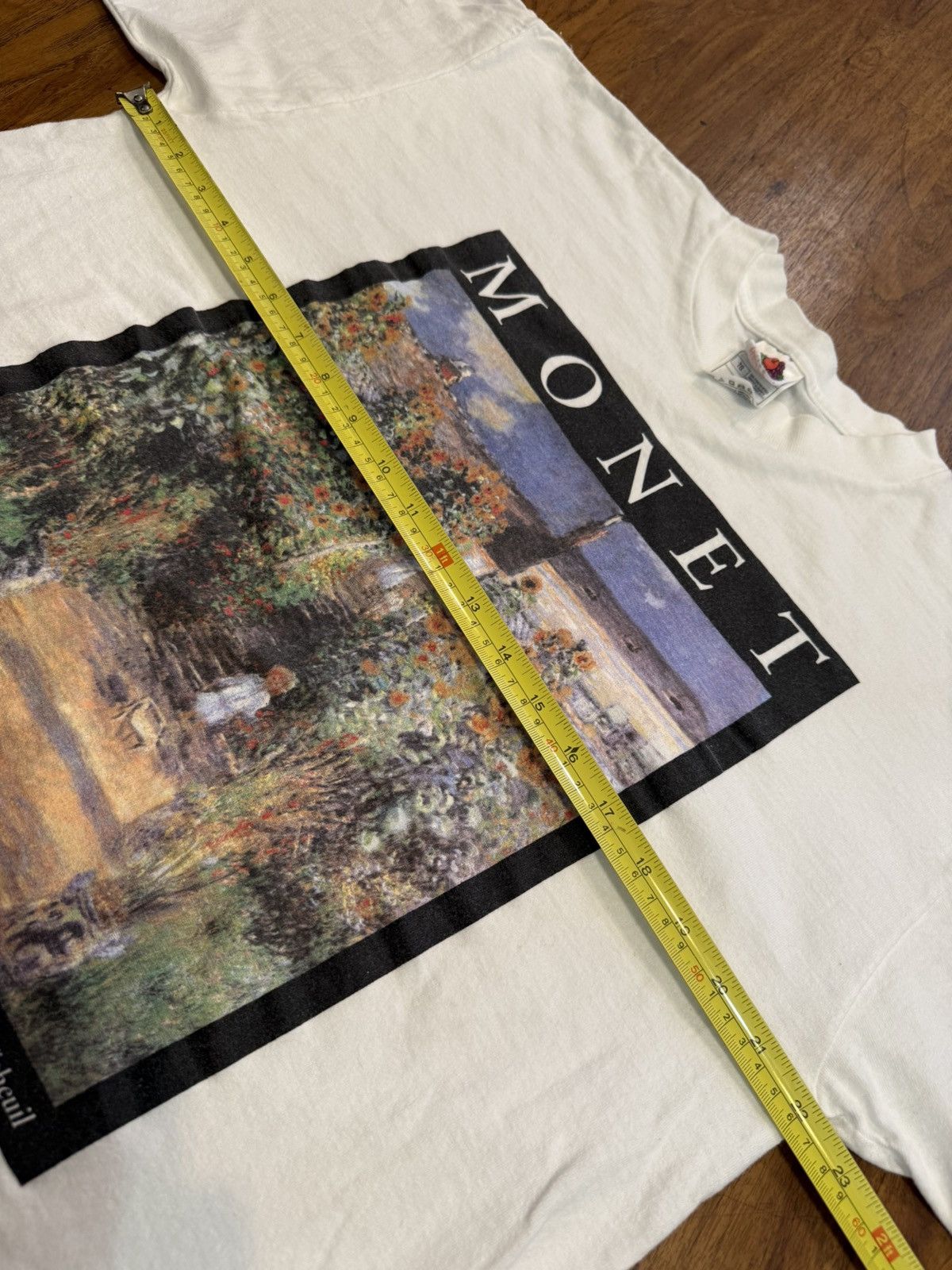 Fruit Of The Loom Vintage 90’s Monet Art T Shirt Artists Garden ART TEE XL USA Size US XL / EU 56 / 4 - 5 Thumbnail