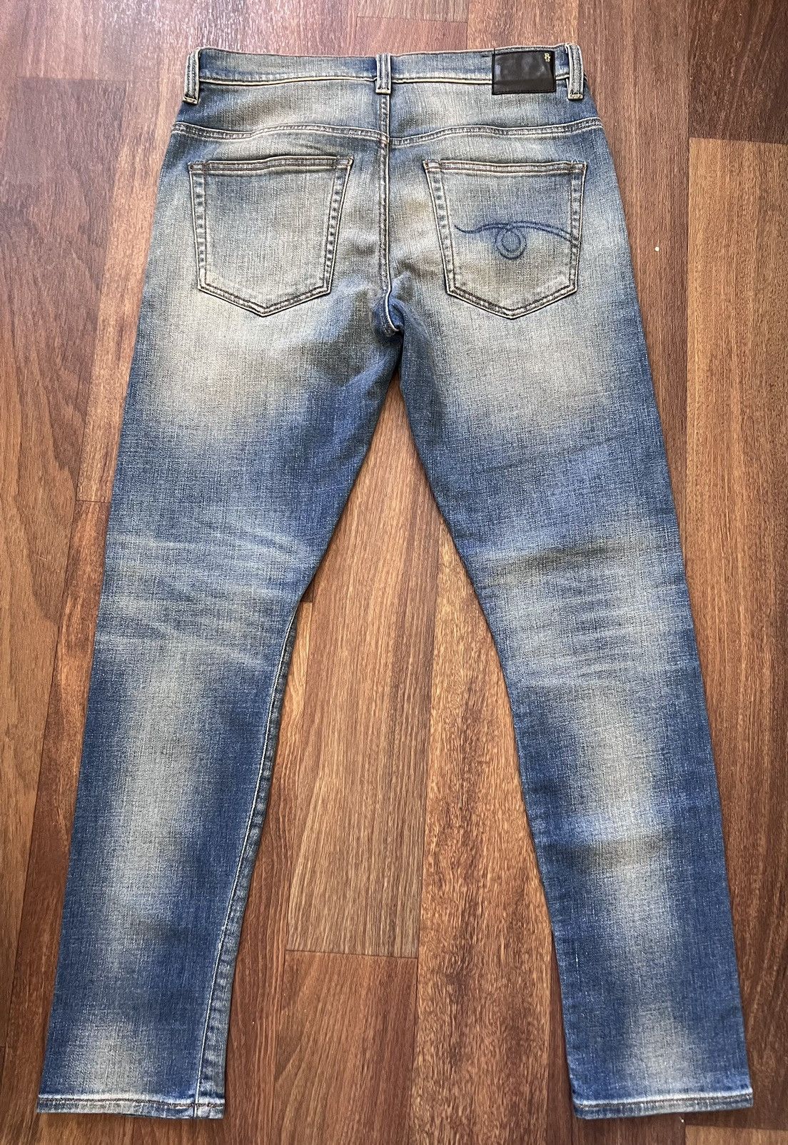 R13 Faded dirty wash SS16 Boy jeans,sz 33, Italy, worn X 2 Size US 33 - 3 Thumbnail
