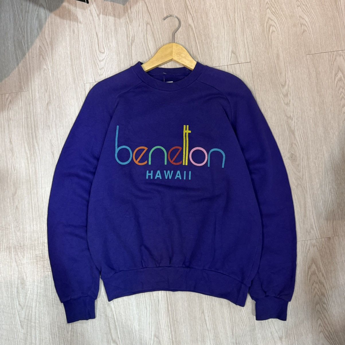 Benetton BENETTON hawaii vintage sweatshirt purple Size US M / EU 48-50 / 2 - 1 Thumbnail