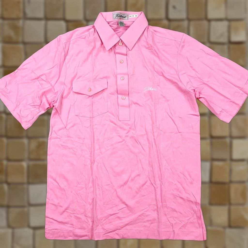 Titleist VINTAGE Titleist Golf Polo Shirt Pink Short Sleeve L PGA 90s Preppy Casual Mens Size US L / EU 52-54 / 3 - 1 Thumbnail