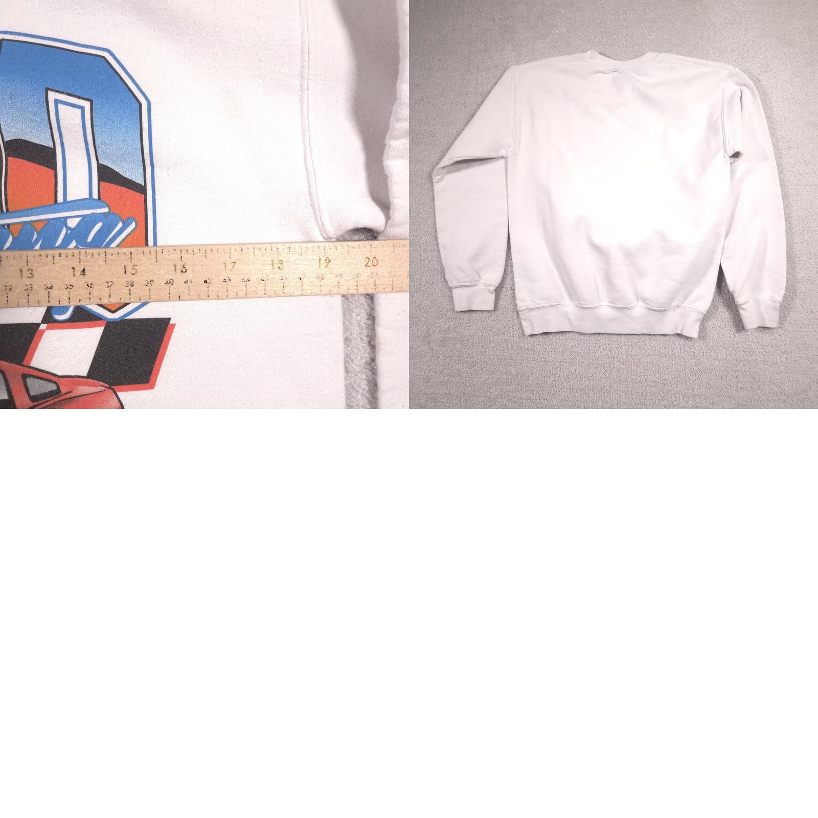 Ford Ford Mustang Sweatshirt Adult S White Graphic Pullover Fleece Racing Car Size S / US 4 / IT 40 - 9 Thumbnail