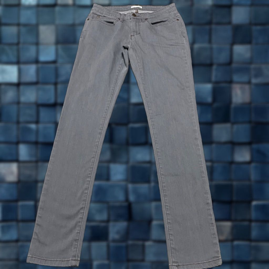 Eileen Fisher Eileen Fisher Womens Jeans sz 2 Gray Denim Organic Cotton Mid Rise Slim Straight Modern Weekend Wear Shirt? Size 28" / US 6 / IT 42 - 1 Thumbnail