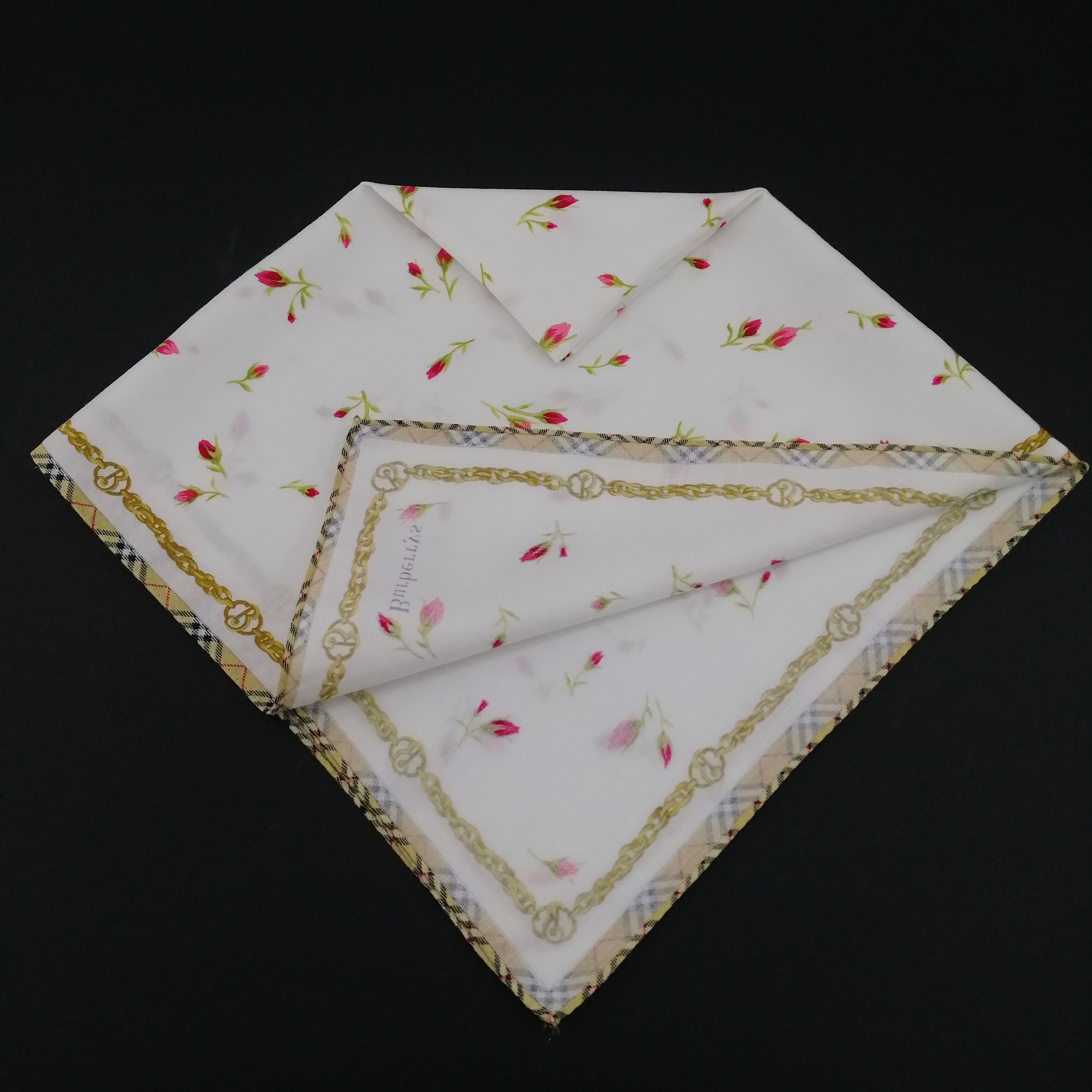 Burberry × Vintage Burberry Handkerchief/Neckerchief/Bandana-KD3126 Size ONE SIZE - 4 Thumbnail
