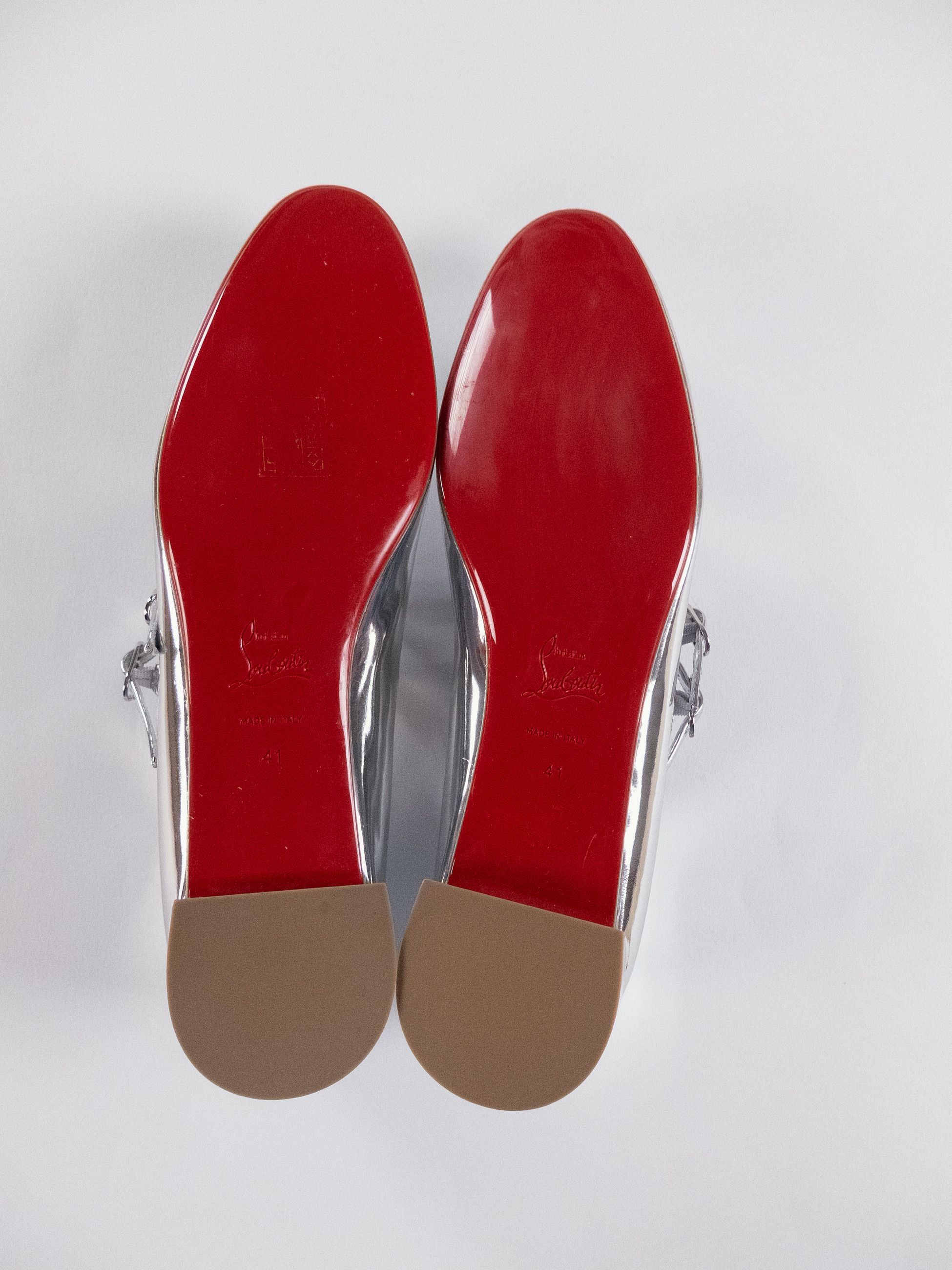 Christian Louboutin CHRISTIAN LOUBOUTIN Sweet Jane metallic ballet flats Size US 11 / IT 41 - 10 Thumbnail