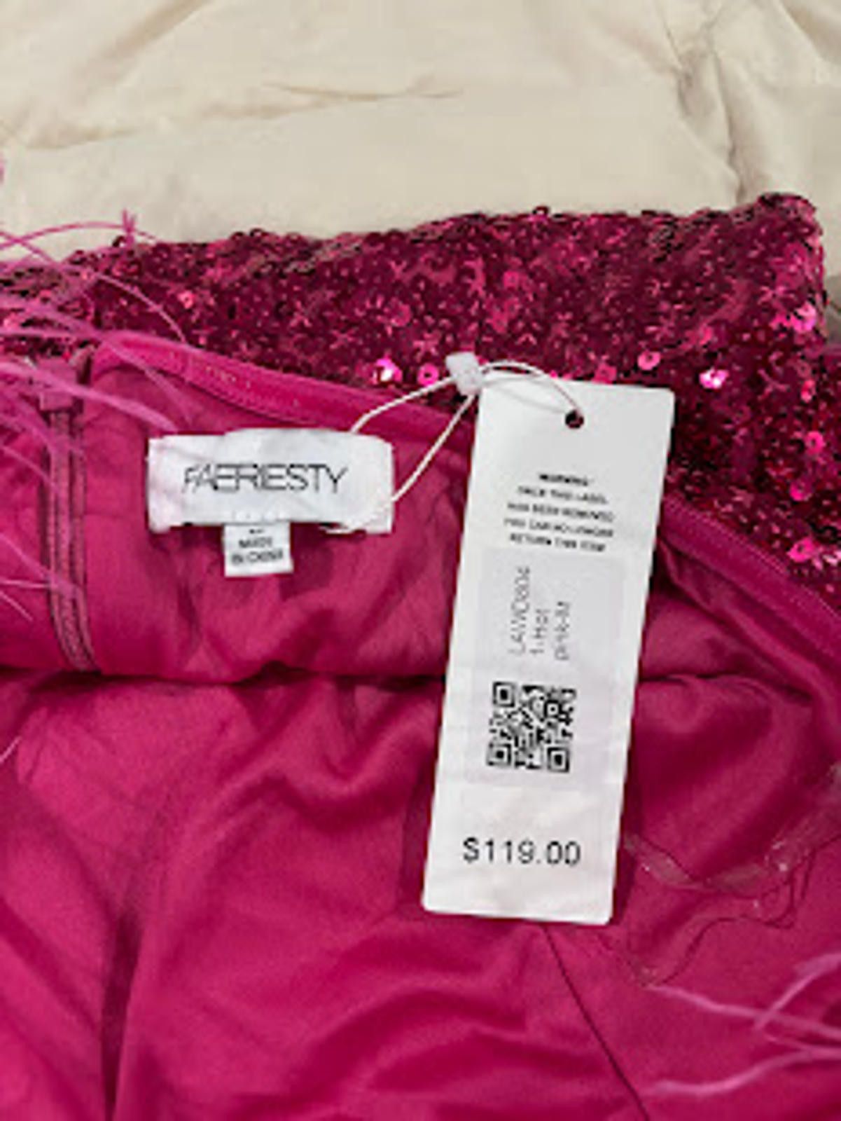 Other Faeriesty Pink Sequin Strapless Dress &Feather Detail Size M Size M / US 6-8 / IT 42-44 - 7 Thumbnail